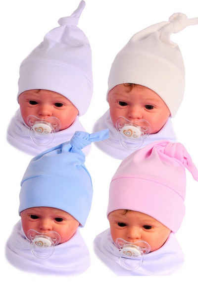 La Bortini Erstlingsmütze Baby Mütze Baby Mützchen Knotenmütze für Neugeborene