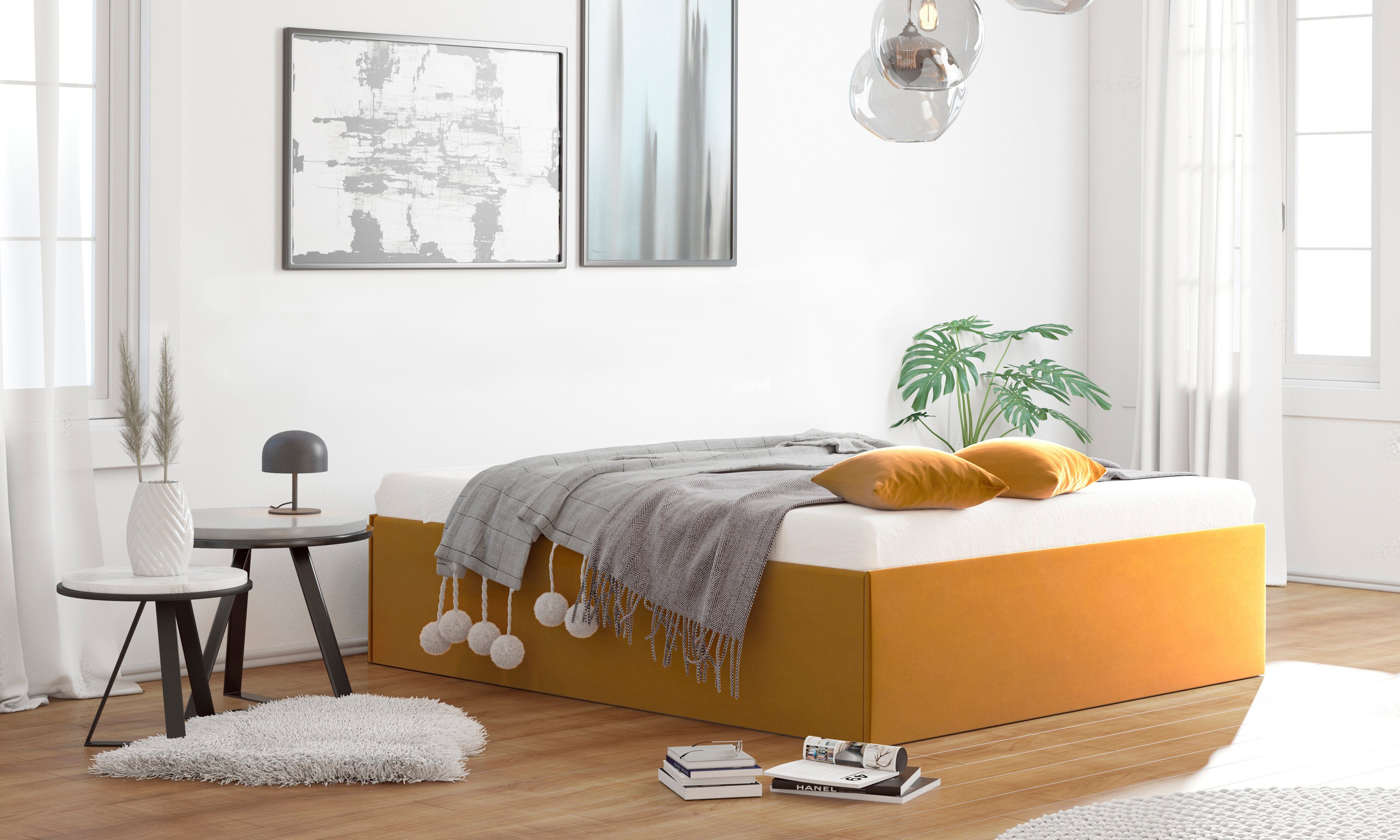 Westfalia Schlafkomfort Polsterbett "Amrum" in Samtvelours ohne Kopfteil, m günstig online kaufen