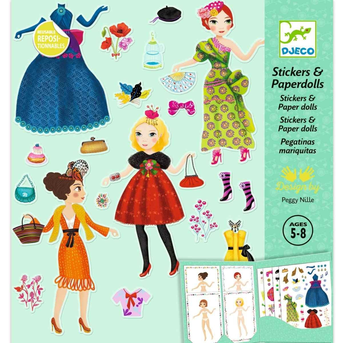 DJECO Kreativset Stickerpuppen: Super Schick Kreativset für Kinder
