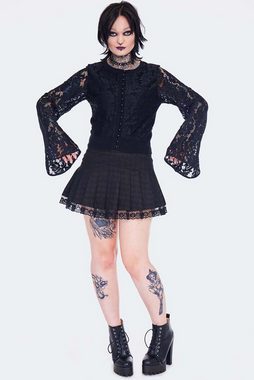 Jawbreaker Strickjacke Lace Flare Sleeve Cardigan Goth Gothic Grufti Spitze