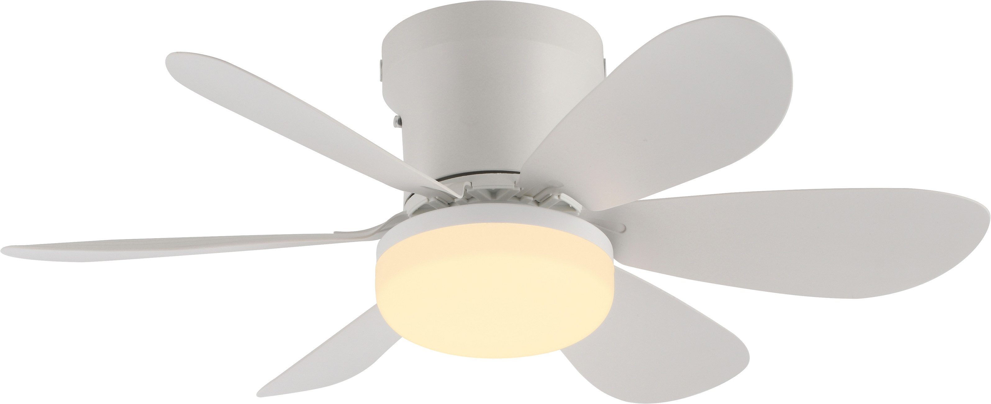 JUST LIGHT LED Deckenleuchte MINIAIR, Dimmfunktion, LED fest integriert, warmweiß - kaltweiß, Ventilatorfunktion in 3 Geschwindigkeitsstufen, mit Timer 2h/4h/8h