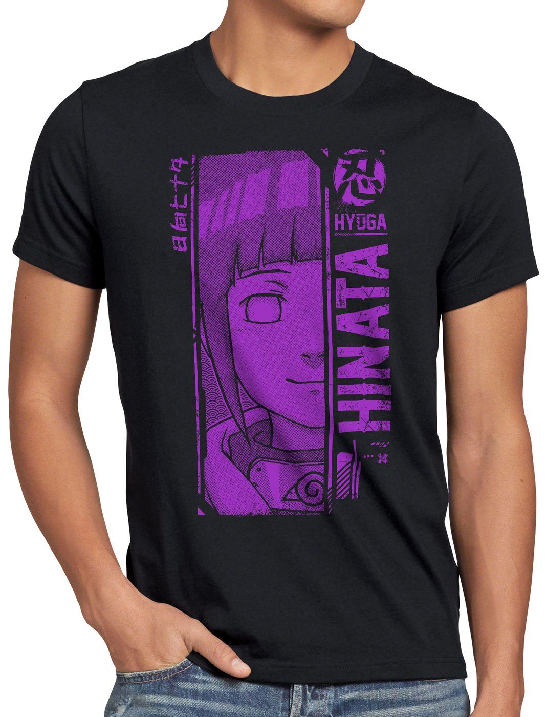 style3 Print-Shirt Herren T-Shirt Hinata Hiyuga ninja anime manga cosplay kakshi hatake