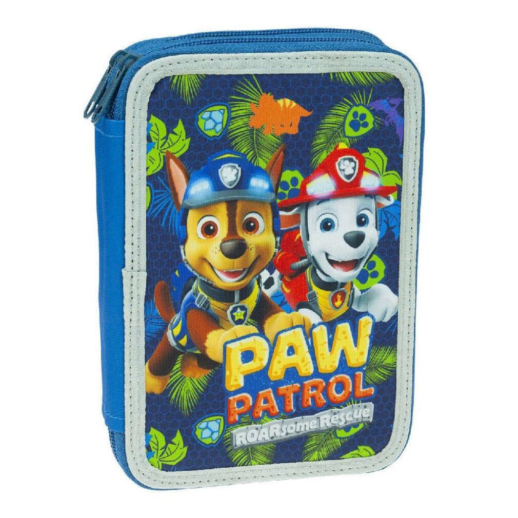 Giovas Federmäppchen Paw Patrol Dino Rescue gefülltes Federmäppchen, 2 Ebenen