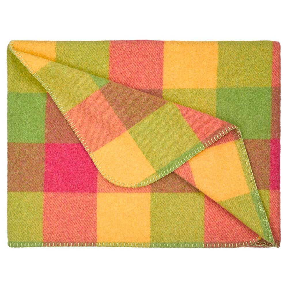 Wolldecke Steiner Wolldecke Angie Karomuster mit Alpaka- und Merinowolle, Steiner 1888