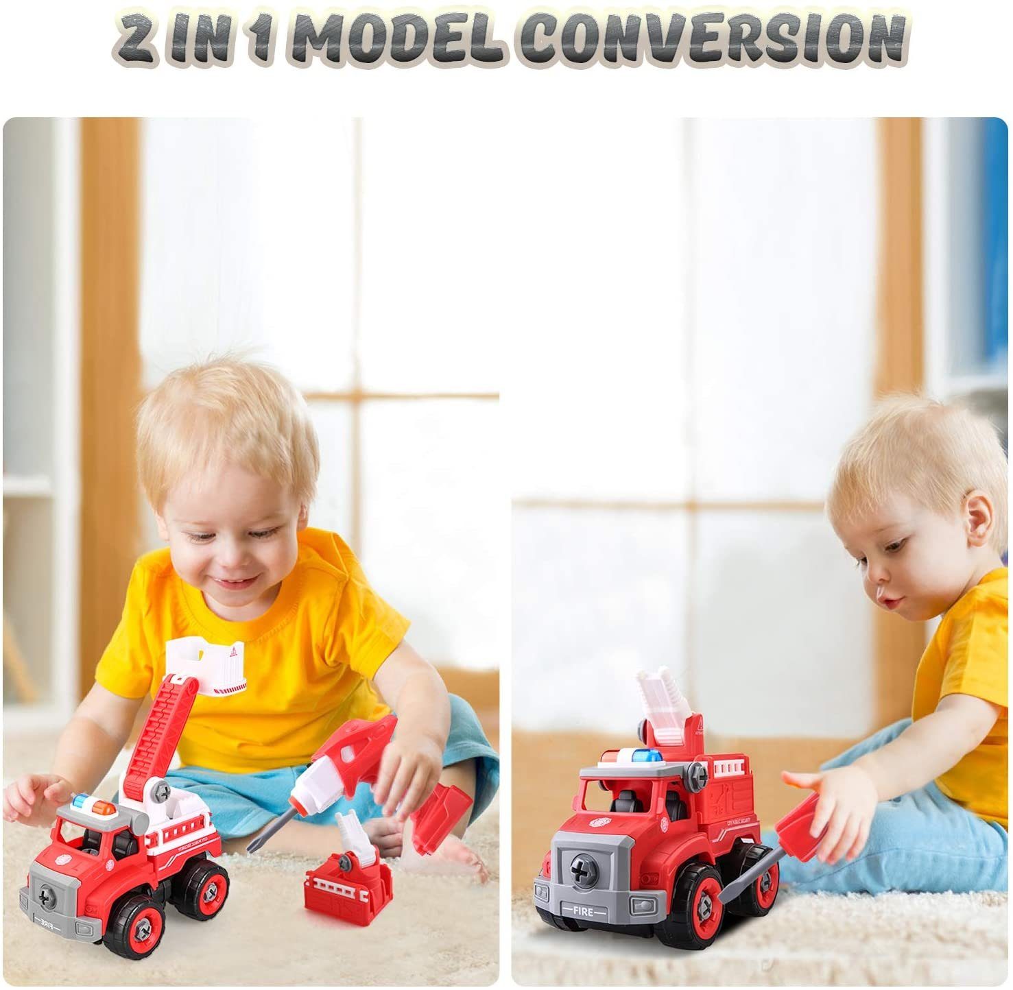 Baby Clementoni Spielzeug Feuerwehrauto Motor Mit Lampe & Klang Lernspielzeug 