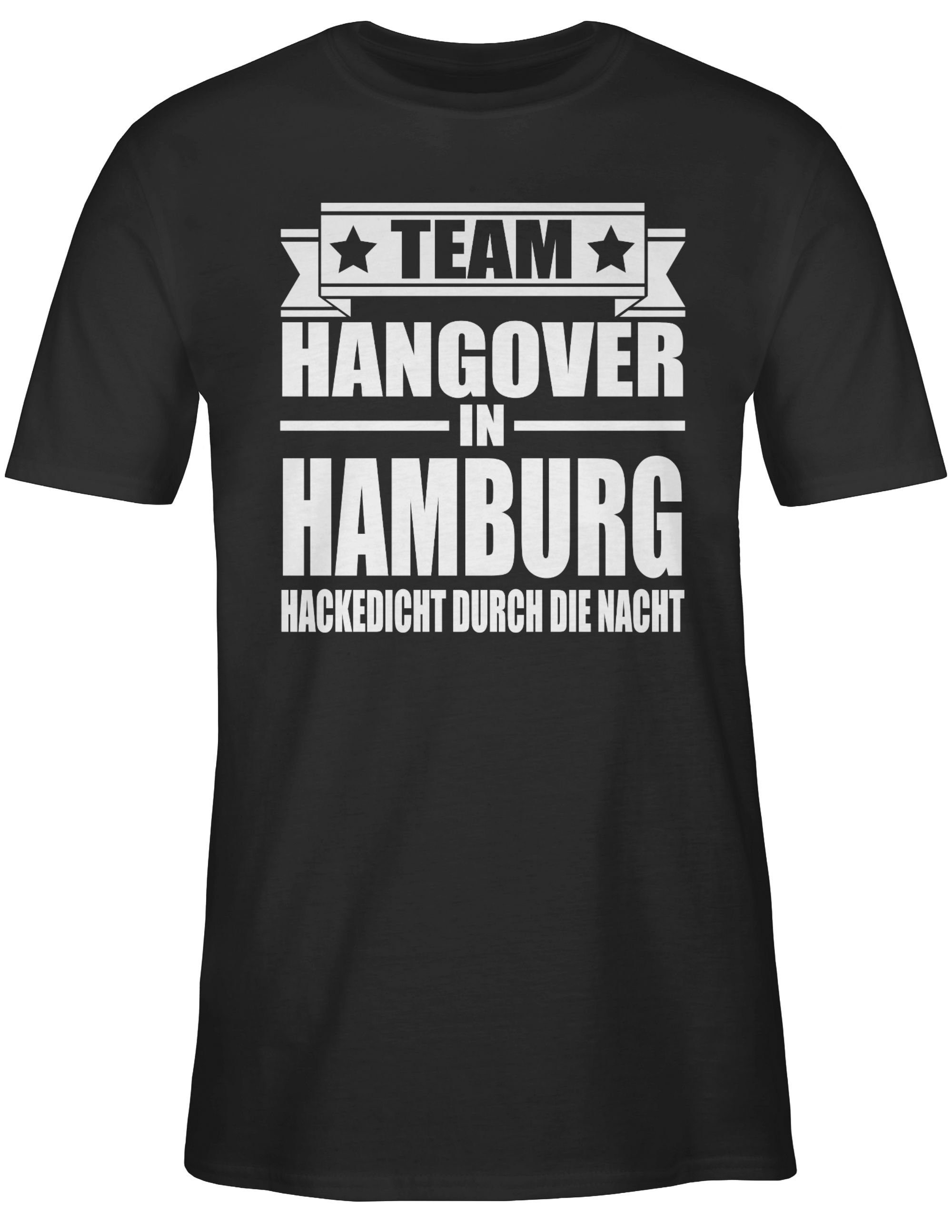 Shirtracer T-Shirt Team Hangover 1 JGA Hamburg in Schwarz Männer