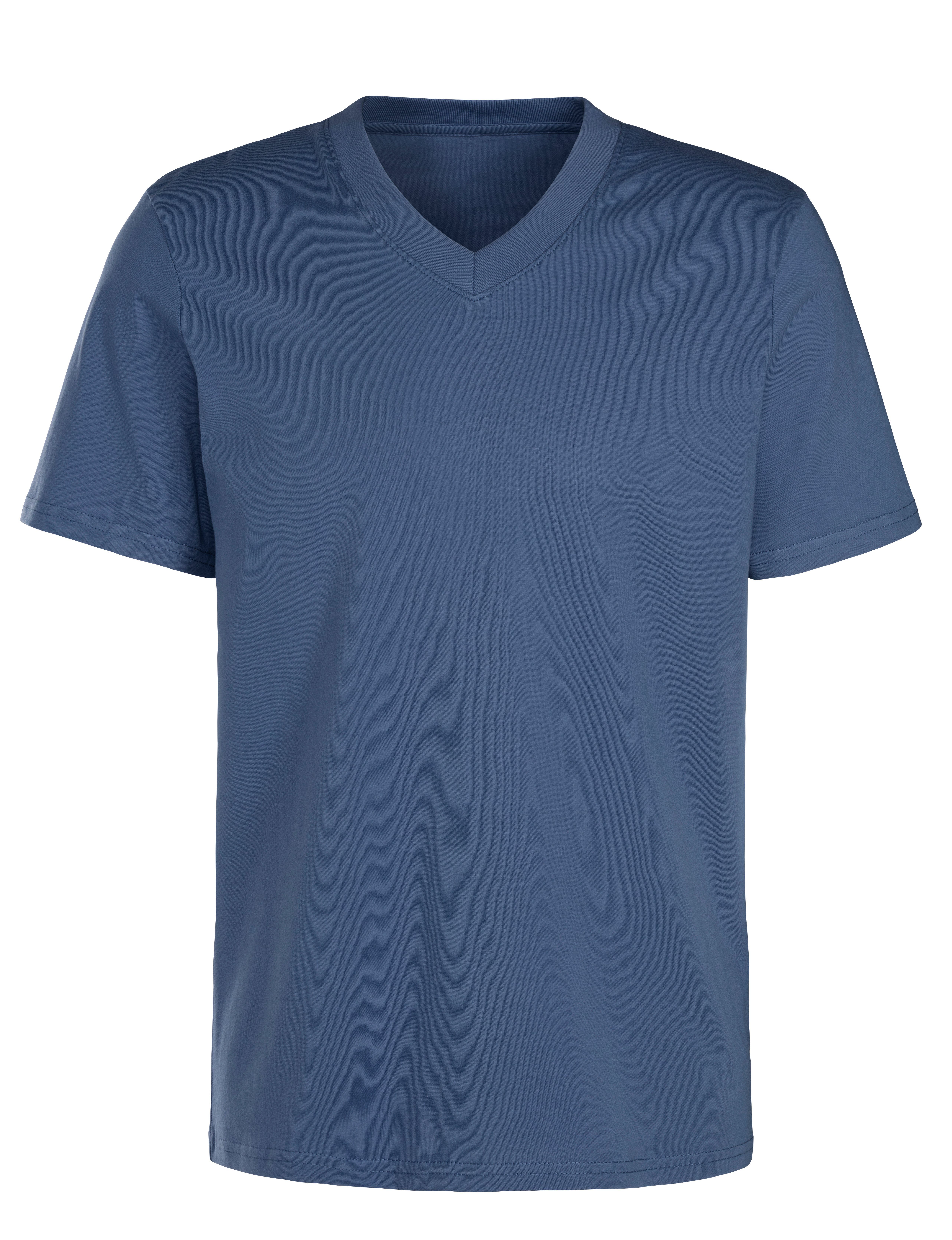 KangaROOS T-Shirt Regular Fit, (2er-Pack) Freizeitshirt mit Kurzarm, V-Ausschnitt aus reine Baumwolle