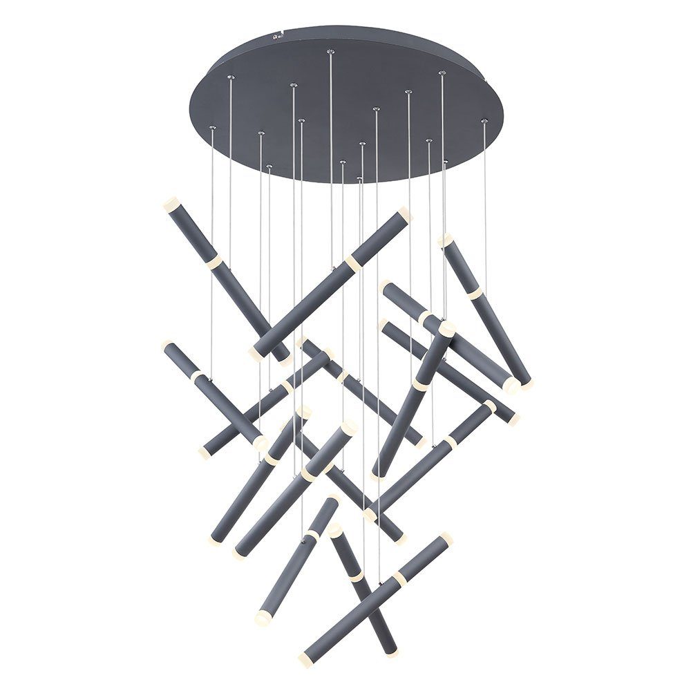 GLOBO LIGHTING LED Pendelleuchte, LED-Leuchtmittel fest verbaut, Neutralweiß, LED Hängeleuchte rund 16 Hänger 3 Stufen über Wandschalter zu