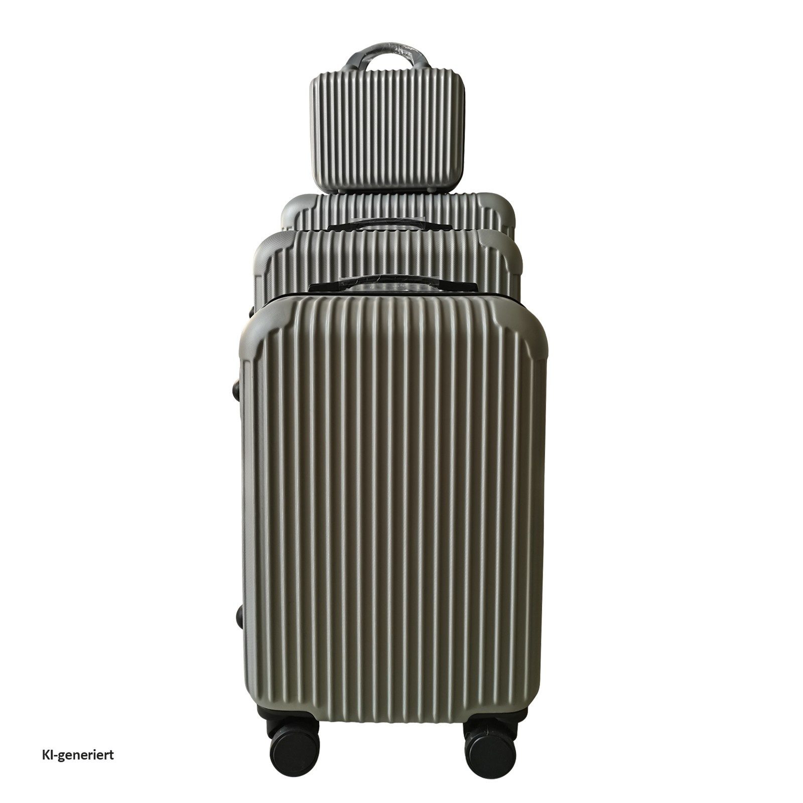 NTK-Collection Kofferset Kofferset Frenzi 4-teilig, 4 Rollen, (Set, 4 Koffer), Hartschalenkoffer mit Rollen Teleskopgriff Zahlenschloss