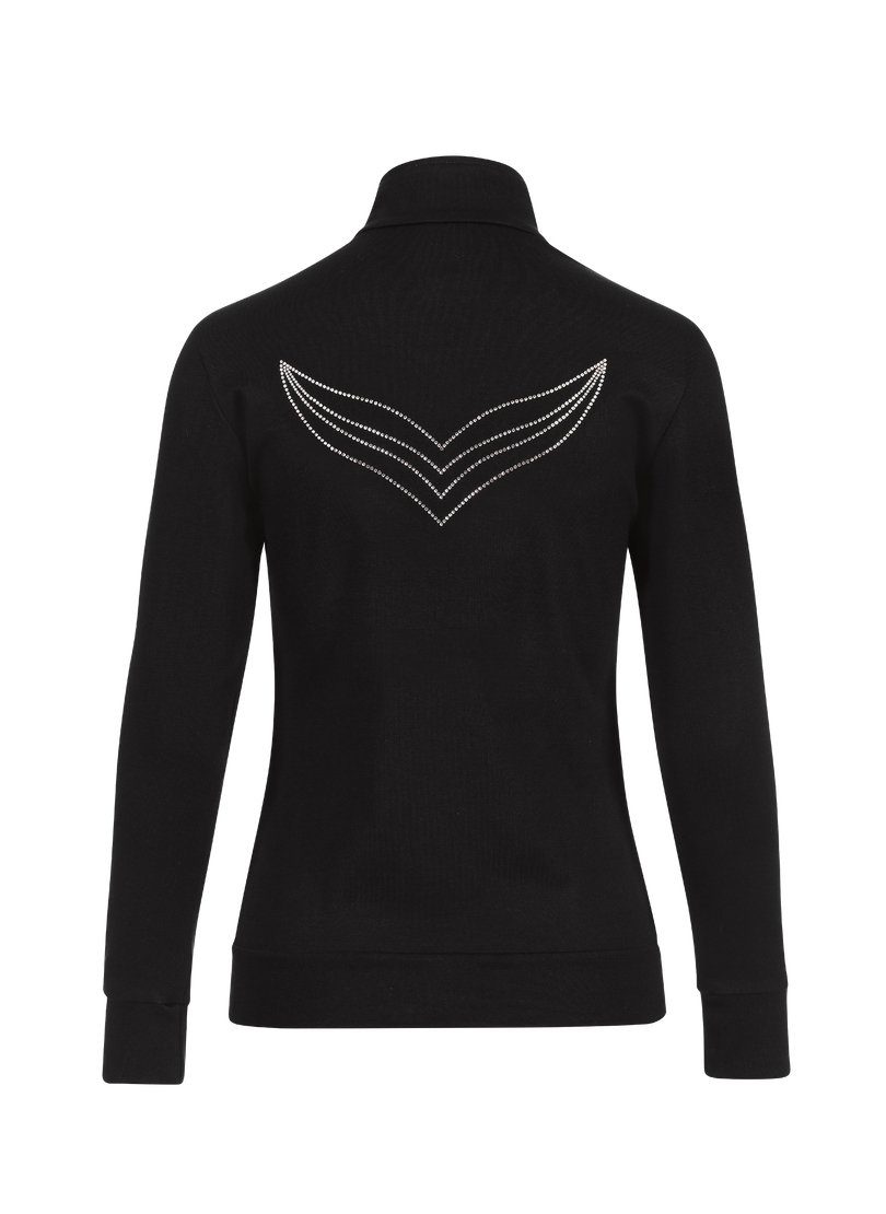 Trigema Sweatjacke TRIGEMA Jacke mit Kristallsteinen (1-tlg) – Bild 4 von 5