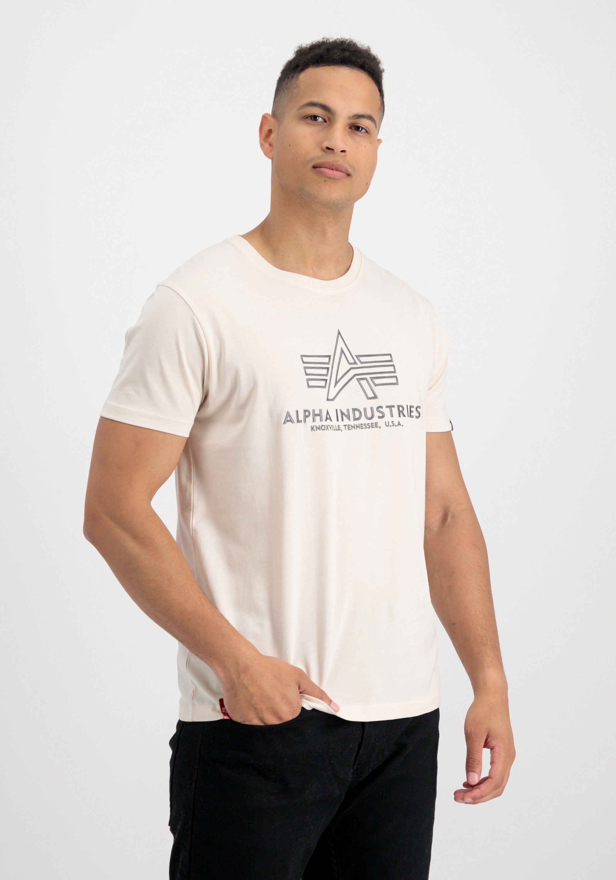 Alpha Industries T-Shirt ALPHA INDUSTRIES Men - T-Shirts Basic T Embroidery