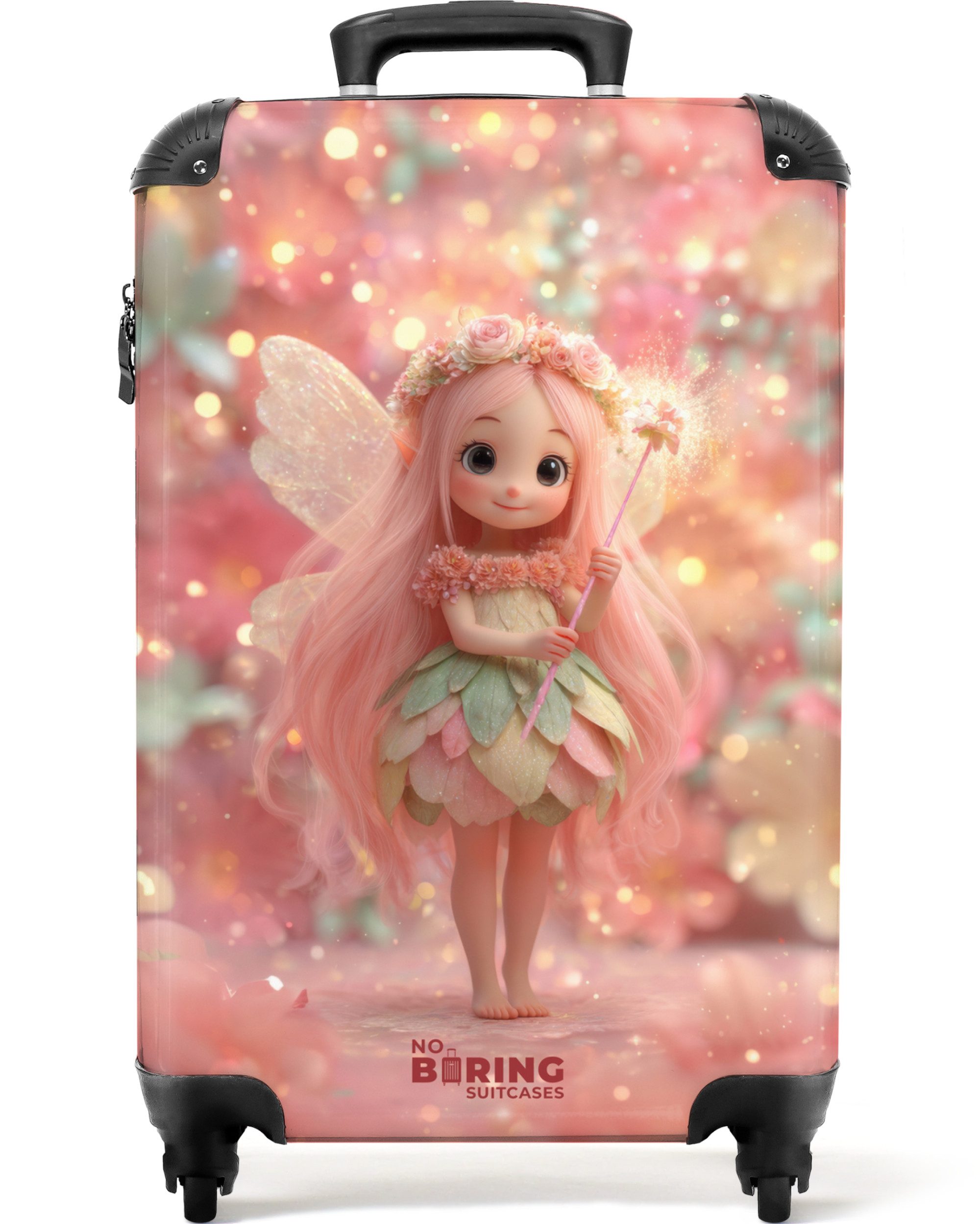 Kinderkoffer Fee mit Stab und Glitzer 55x35x20cm