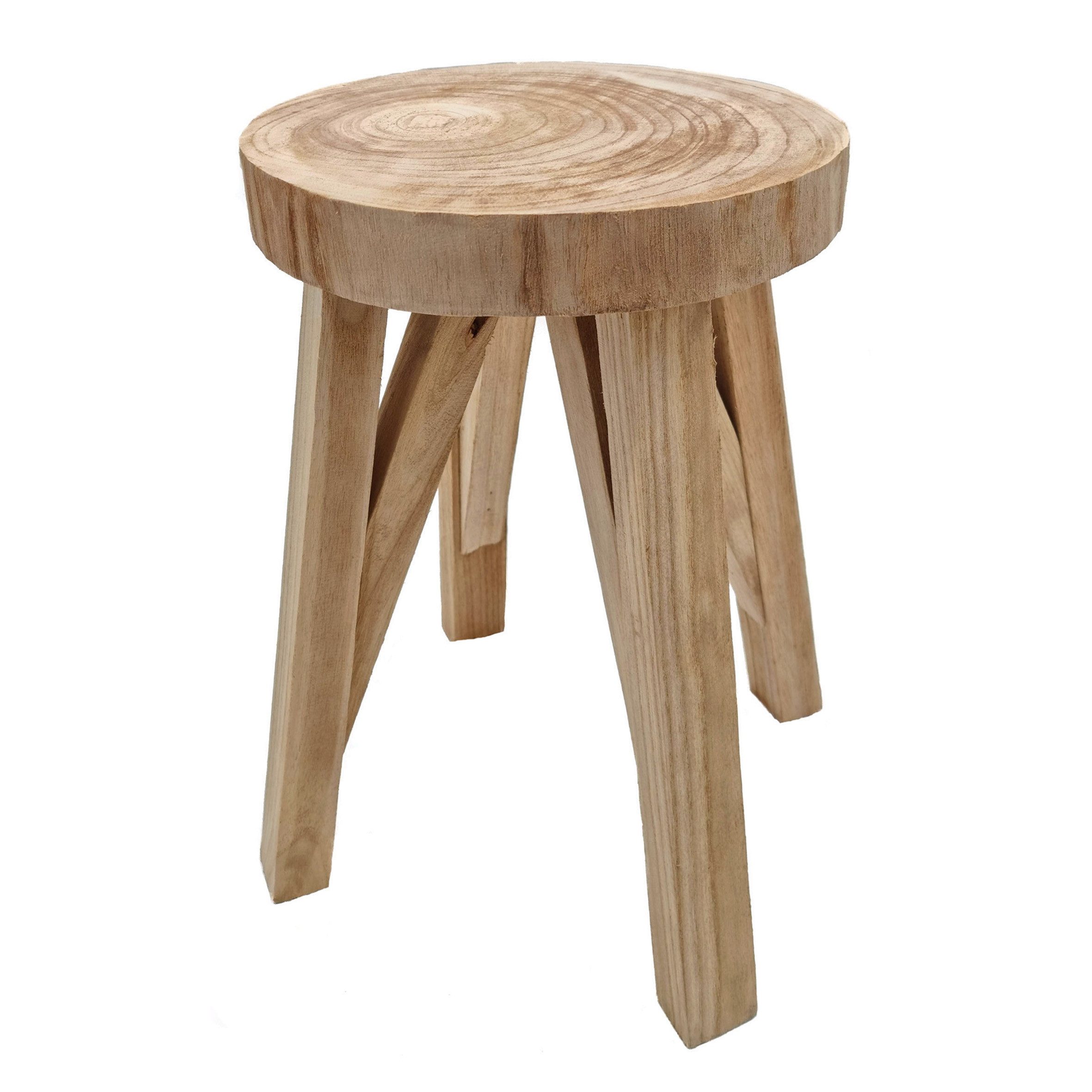 Blumenhocker Massivholz Hocker natur - 40 x 28 cm