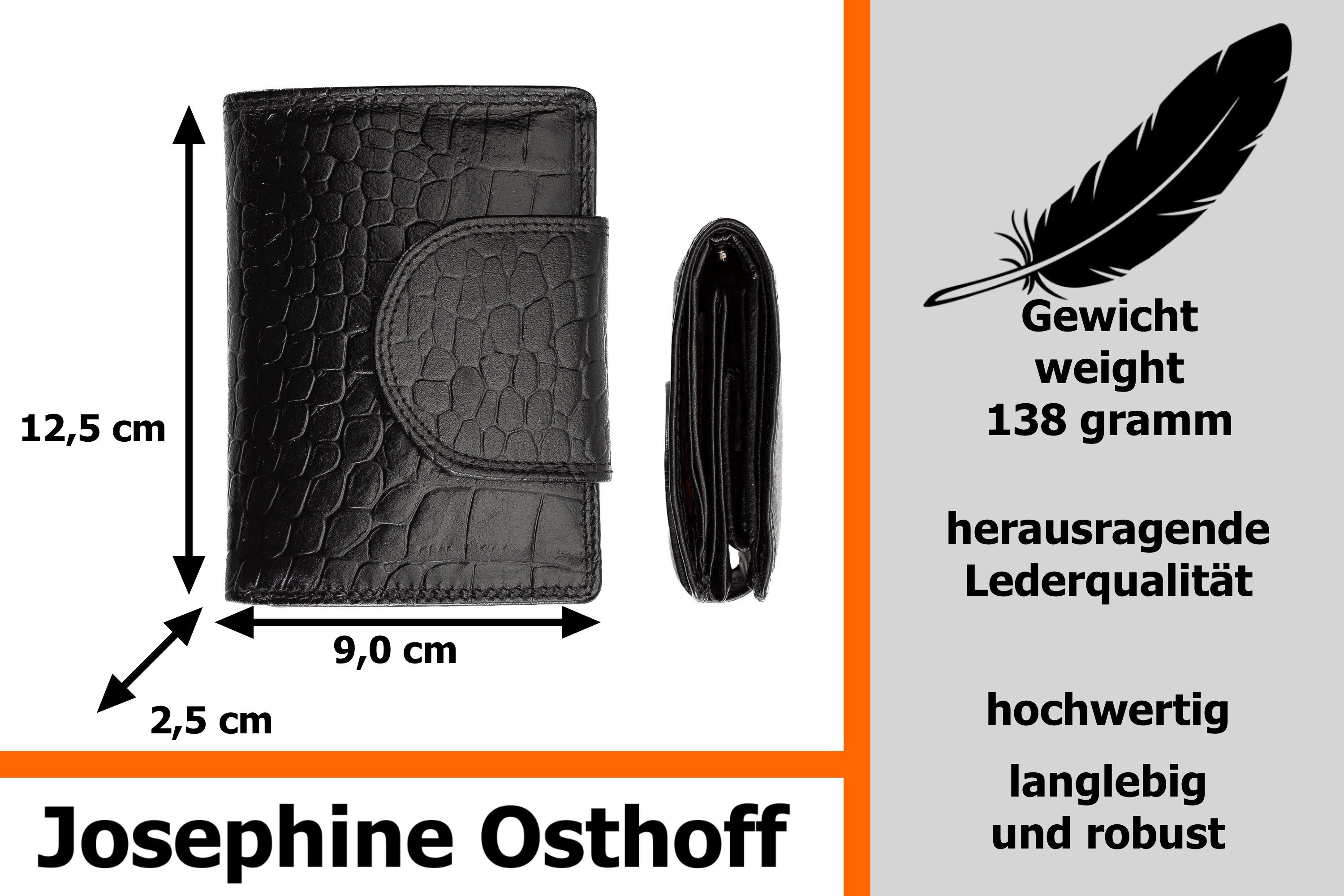 Josephine Brieftasche Geldbörse Osthoff KK-Schwarz Minibrieftasche schwarz KK Wiener