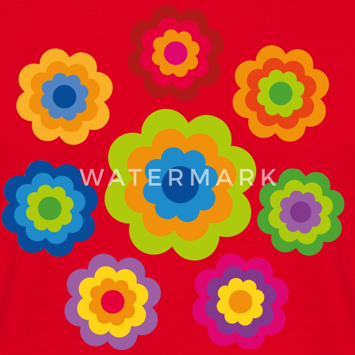 Spreadshirt T-Shirt 70er Jahre Hippie Flower günstig online kaufen