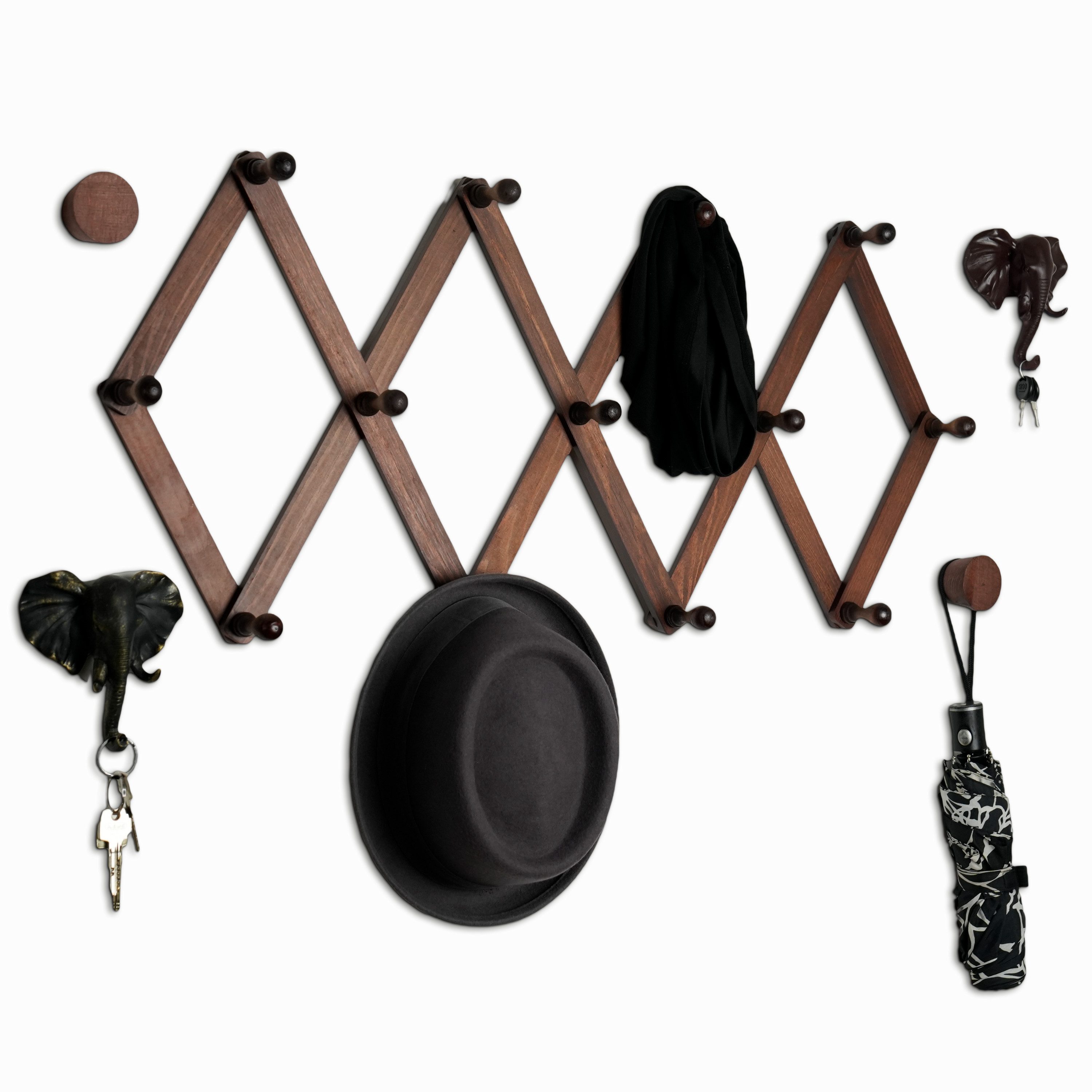 Coradoma Kleiderständer Garderobenleiste für Wandmontage, Jackenhalter ...