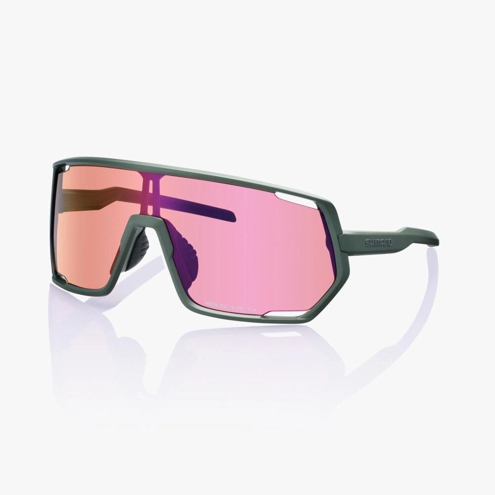 Shimano Sportbrille SHIMANO BRILLE TECHNIUM 2 RIDESCAPE TR One Size OLIVE - klare Sicht fü