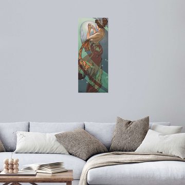 Posterlounge Wandfolie Alfons Mucha, Der Mond und die Sterne - Der Polarstern, Malerei