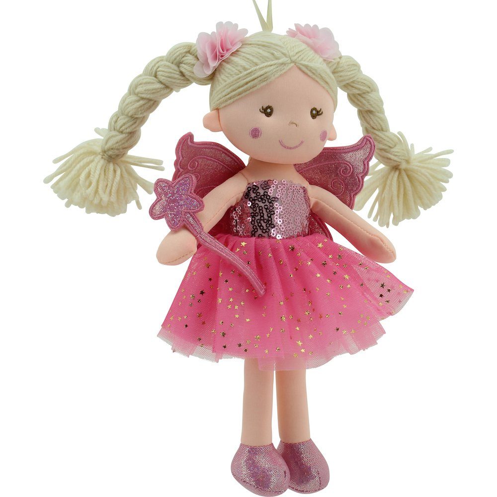 Sweety-Toys Stoffpuppe Sweety Toys 11773 Stoffpuppe Fee Prinzessin 30 cm pink