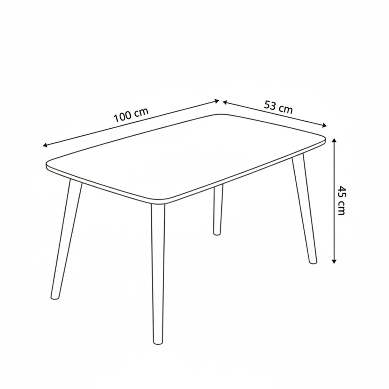 Skye Decor Couchtisch Luci (Packung, 1-St., 1 Tisch), MDF mit Holzbeinen