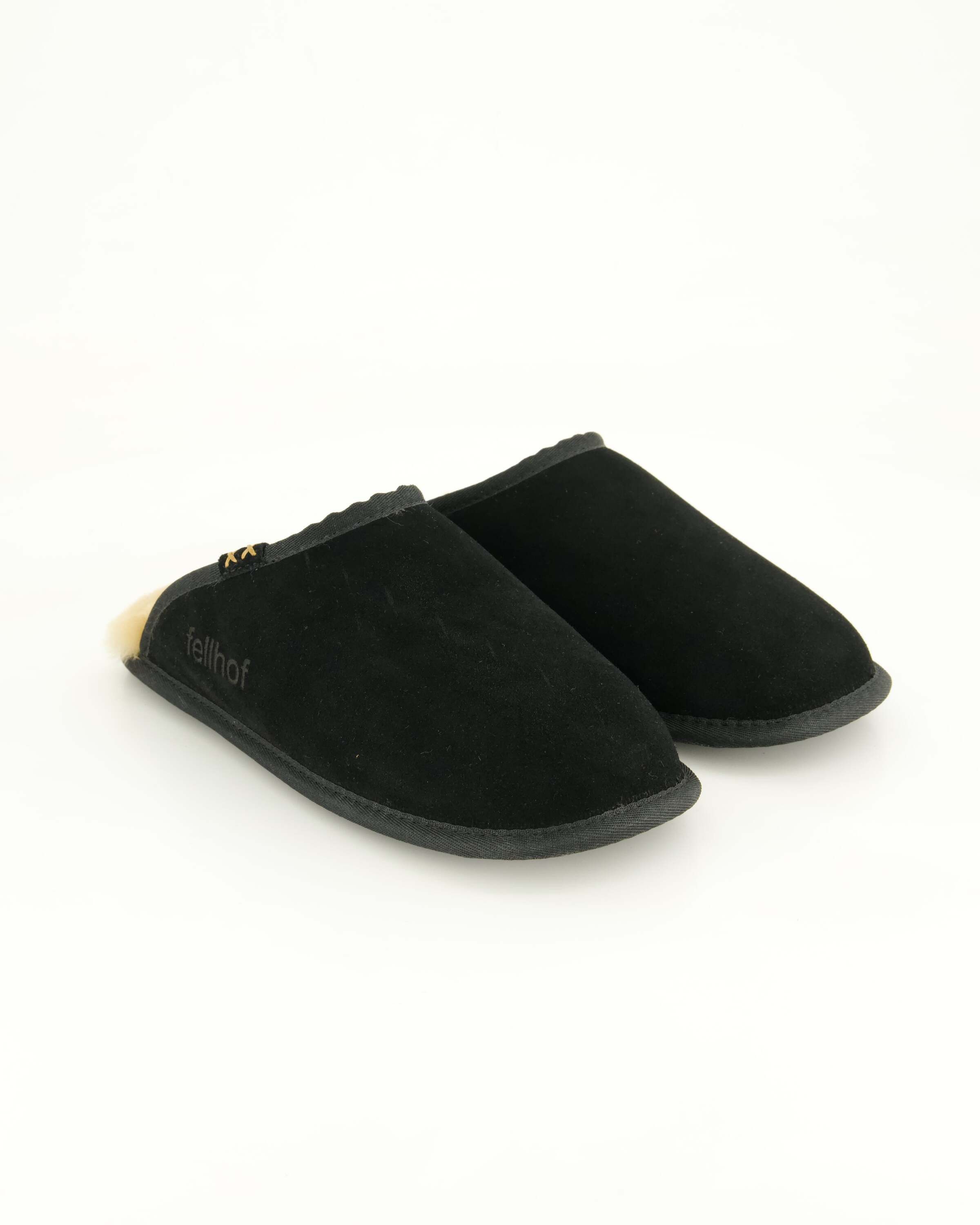 Fellhof Alpaka Pantoffel Trendy Plüsch Hausschuhe Obermaterial: Leder