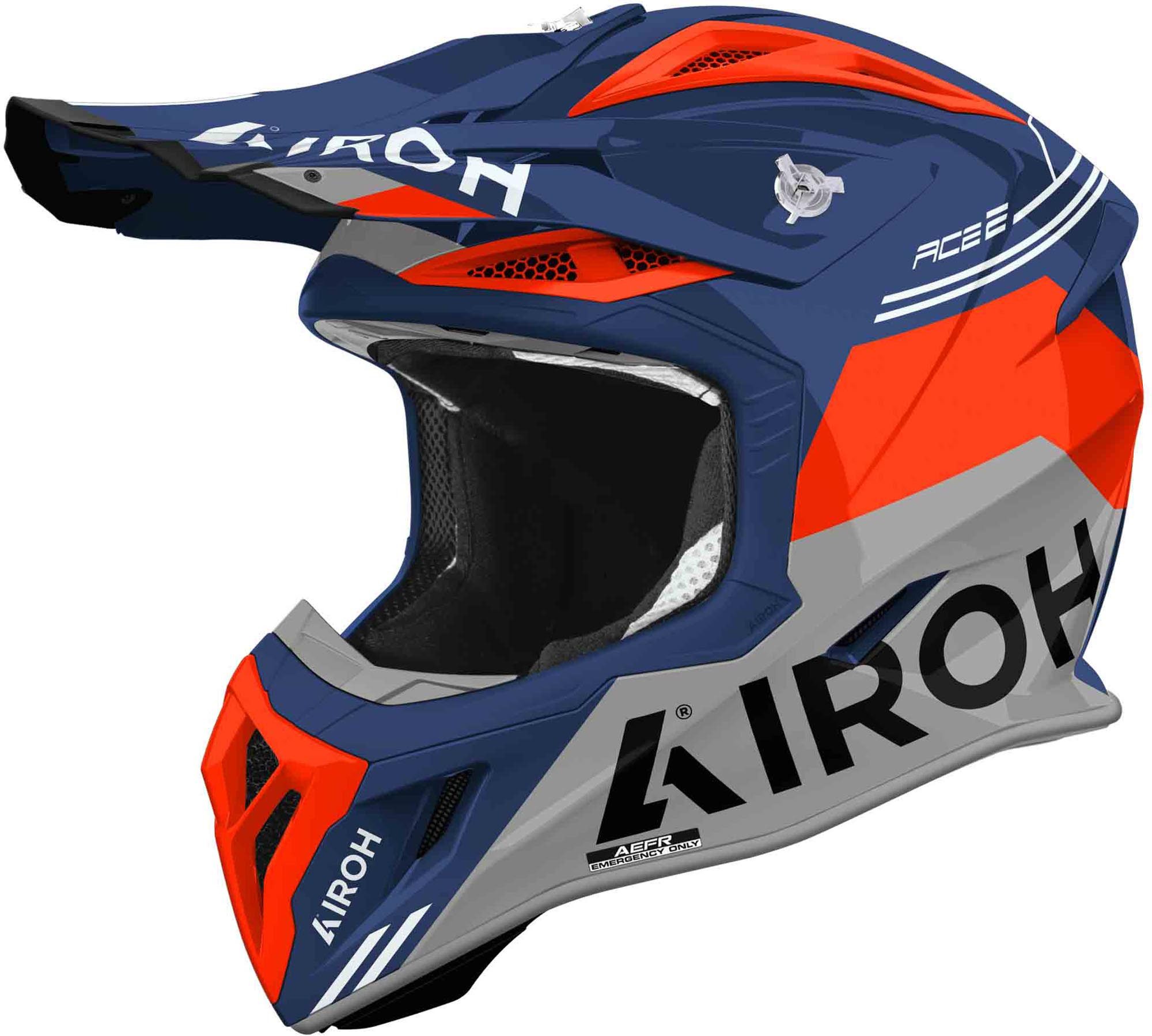Airoh Motocrosshelm Aviator Ace 2 Fury Motocross-Helm, Vorbereitet Für Kommunikationssystem,geeignet Brillenträger,integ