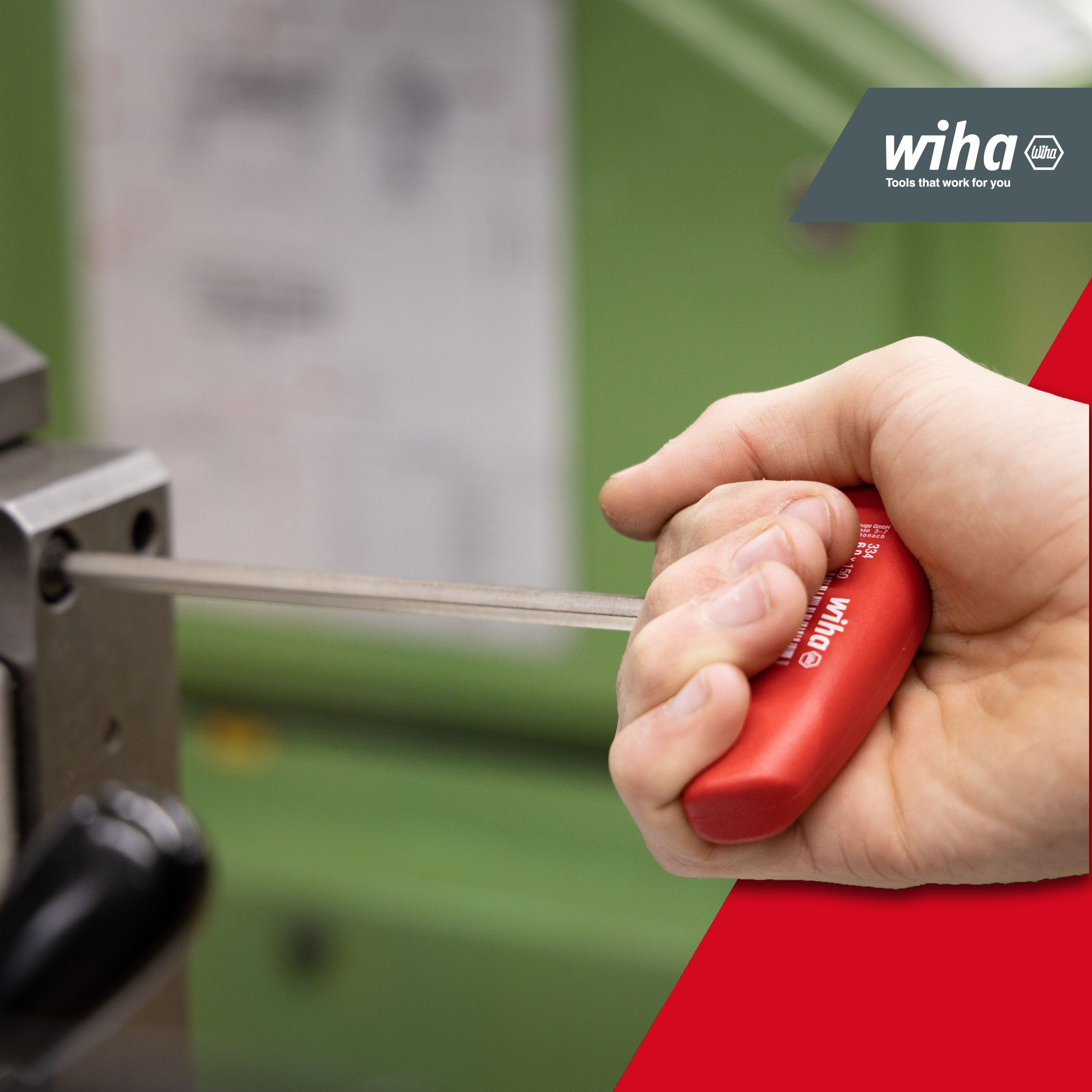 Wiha Stiftschlüssel (00953) - 8 tlg., Inkl. Werkbankständer, glanzvernickelt, Stiftschlüsselsatz mit T-Griff