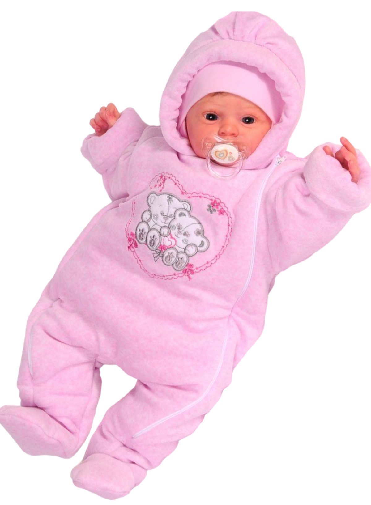 Schneeoverall Baby Wagenanzug Nickioverall Overall Schneeanzug in Rosa
