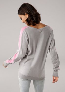 Laura Scott Longpullover mit Kontraststreifen