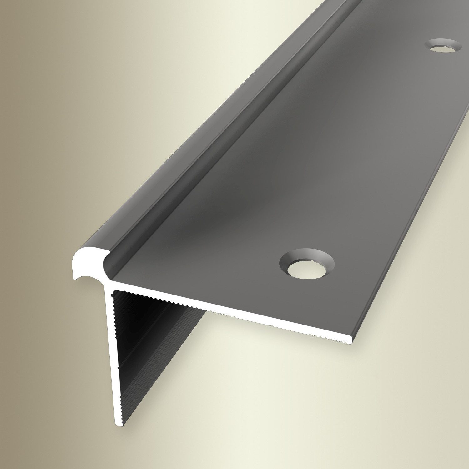Küberit Treppenkantenprofil 32 x 42 x 1000 mm Winkelprofil Edelstahl Gebohrt Aluminium