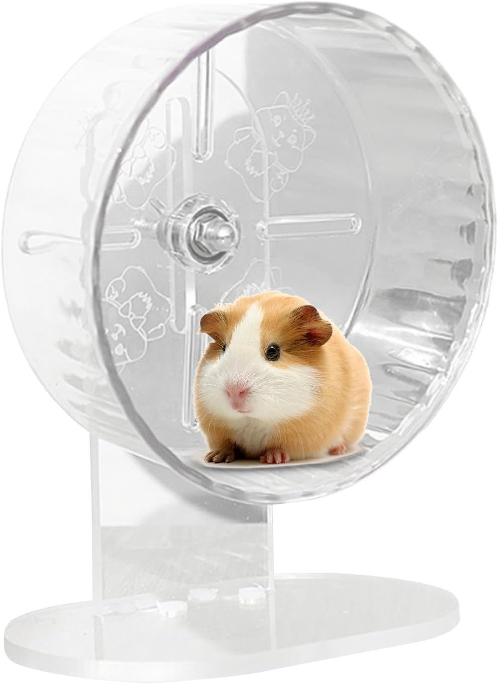 FELIXLEO Kleintierkäfig Hamsterrad 18cm Laufrad Leise Transparent Einstellbar Für Kleintiere