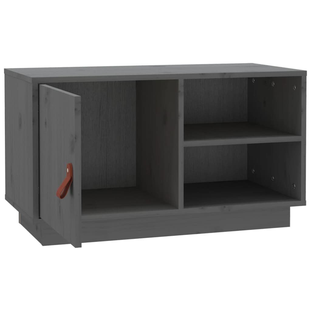 vidaXL TV-Schrank TV-Schrank Grau 70x34x40 (1-St) cm Massivholz Kiefer