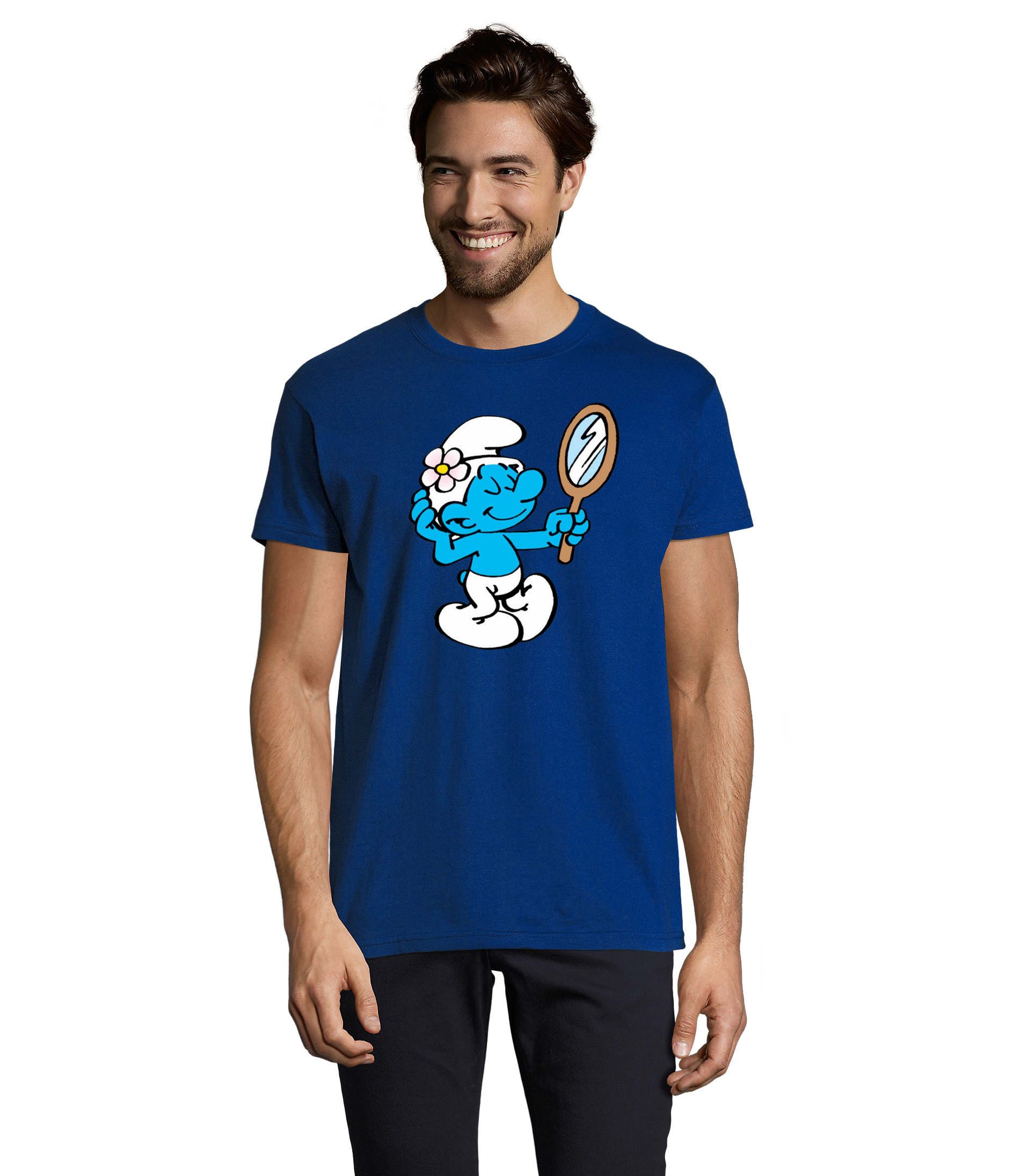 T-Shirt Beauty Schlumpf Schlümpfe Herren Shirt Motiv