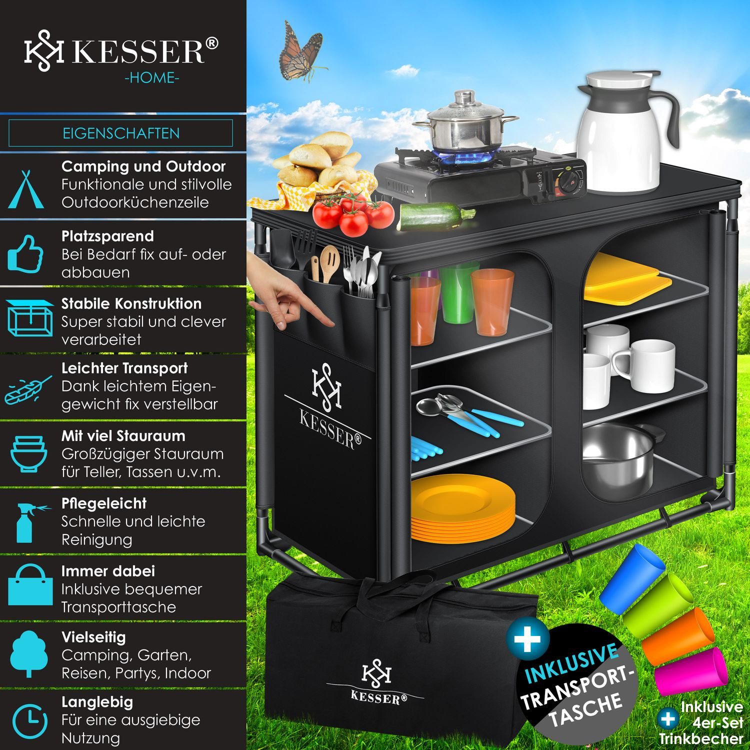 KESSER Campingschrank Campingschrank, Campingküche mit Aluminiumgestell günstig online kaufen