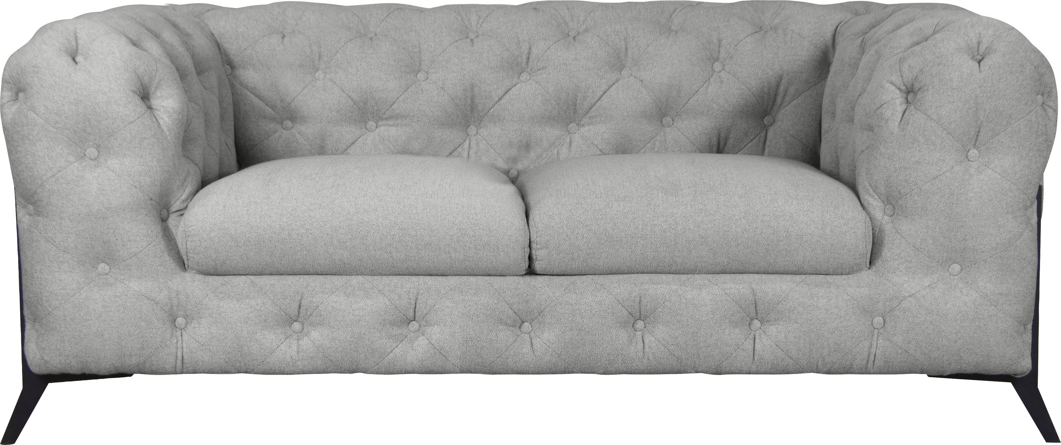 Home affaire Chesterfield-Sofa Amaury, aufwändige Knopfheftung, moderne Chesterfield Optik, Fußfarbe wählbar
