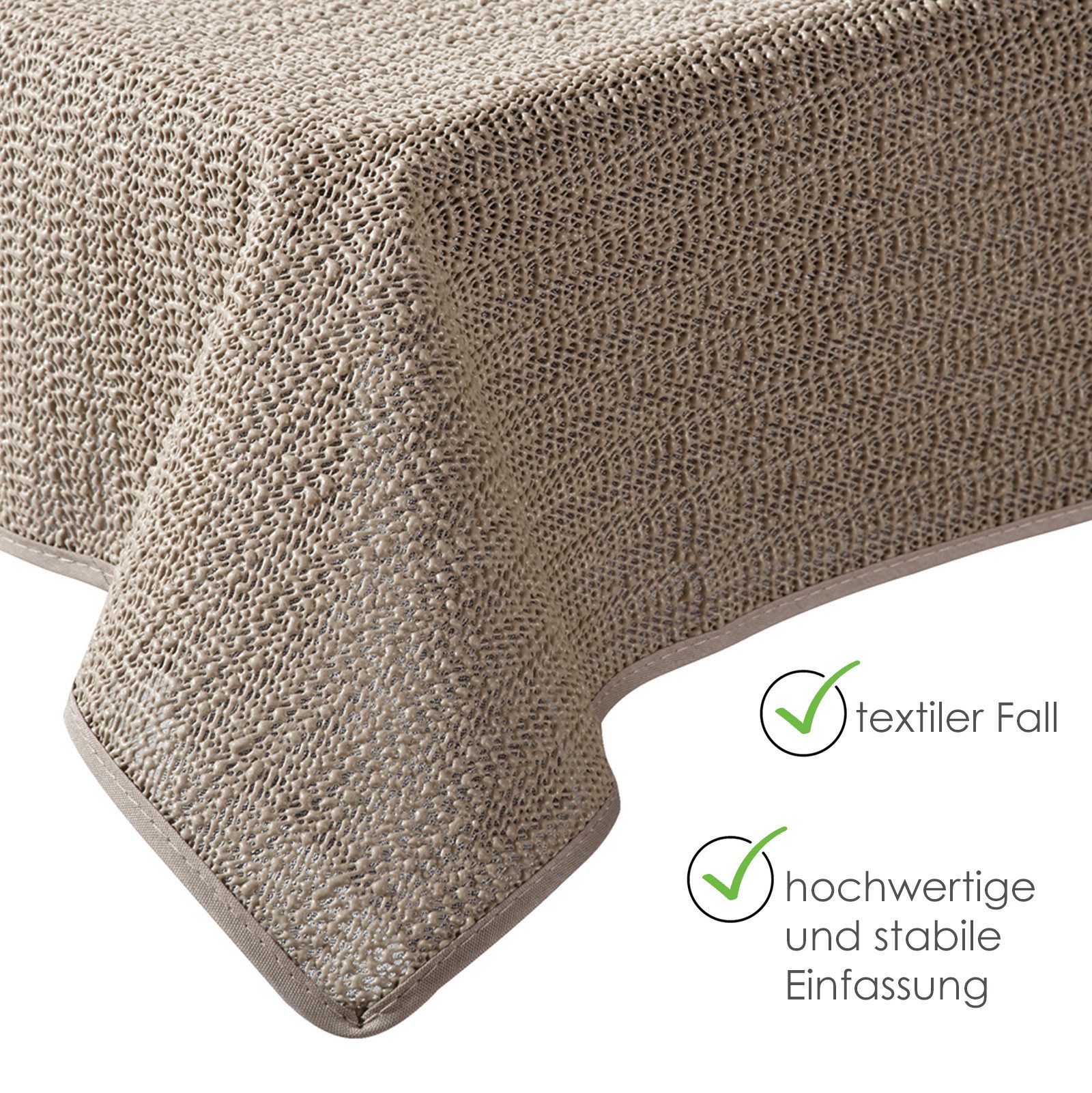 heimtexland Gartentischdecke Outdoor Tischdecke Garten Balkon Camping Tischdeko (Stück 1-tlg, 1), wetterfest I robust I UV-beständig I rutschfest I waschbar – Bild 3 von 5