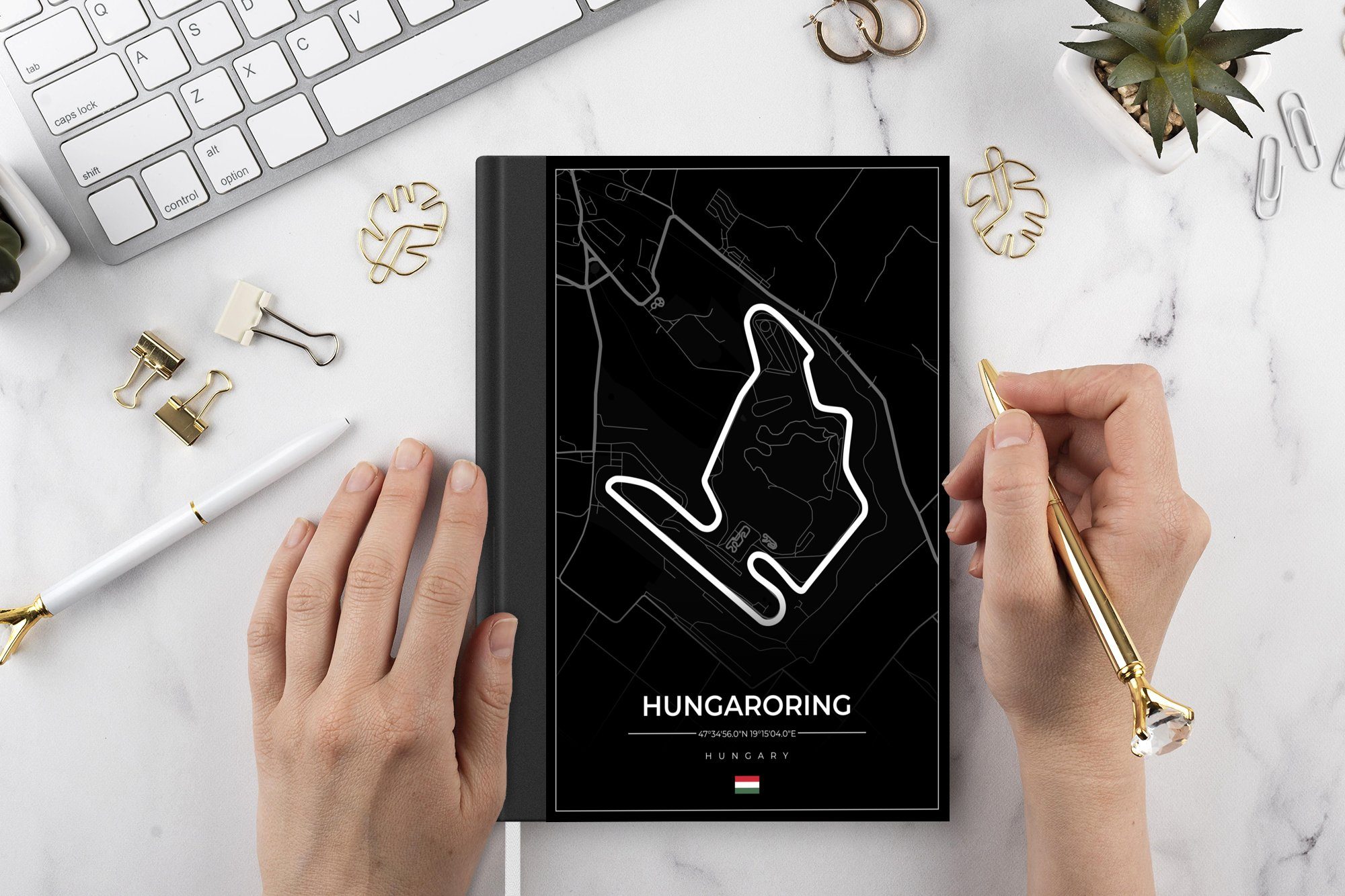 - MuchoWow Rennstrecke Schwarz, A5, 98 Merkzettel, Hungaroring Journal, F1 Notizheft, Ungarn - - Tagebuch, Seiten, - Auto Notizbuch Haushaltsbuch -