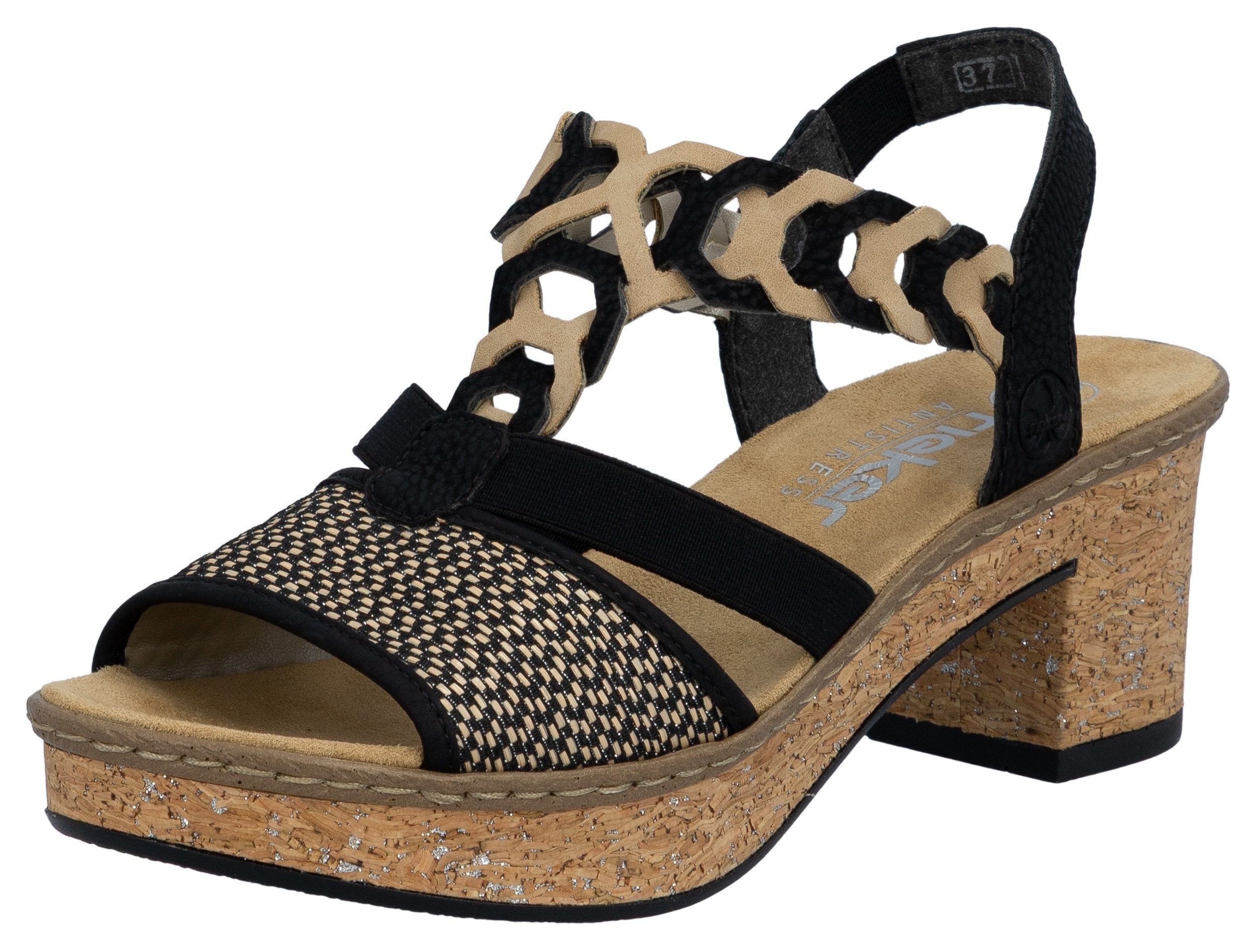 Rieker Sandalette, Sommerschuh, Sandale, Plateauabsatz, in elegantem Look günstig online kaufen