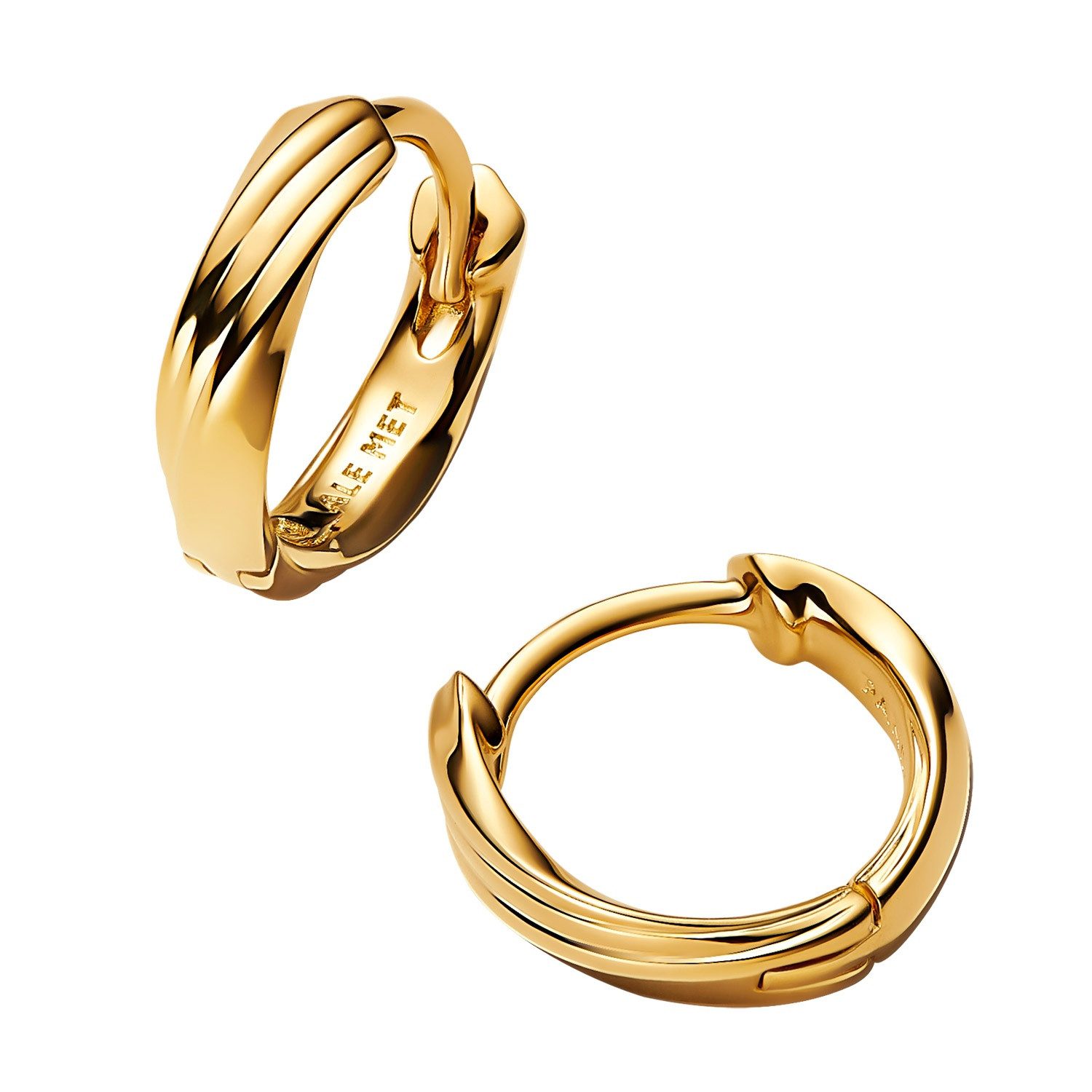 Pandora Paar Creolen Damen-Huggies Gedreht Goldfarben günstig online kaufen