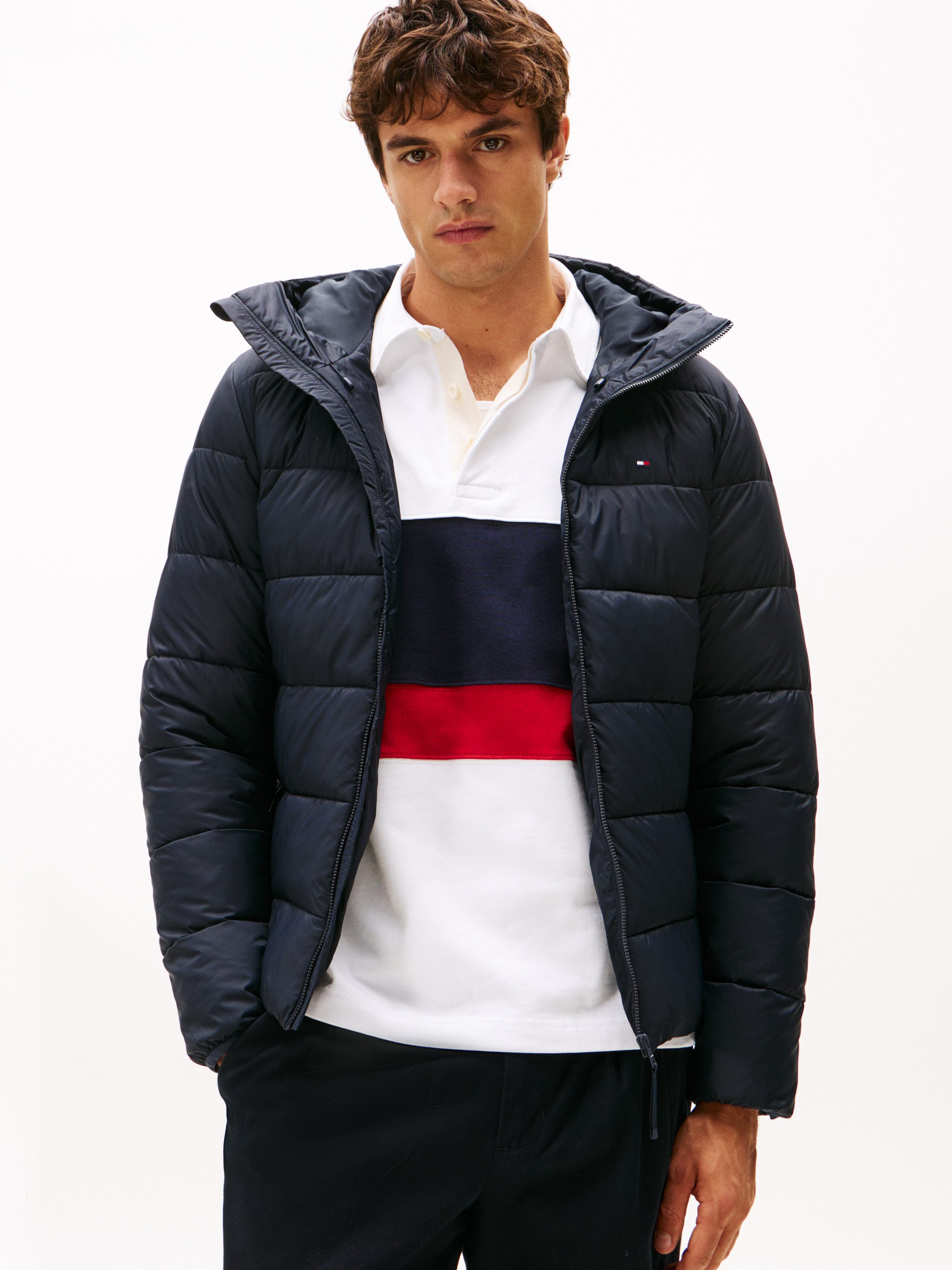 Tommy Hilfiger Steppjacke MID WEIGHT HOODED JACKET Winterjacke, Übergangsja günstig online kaufen