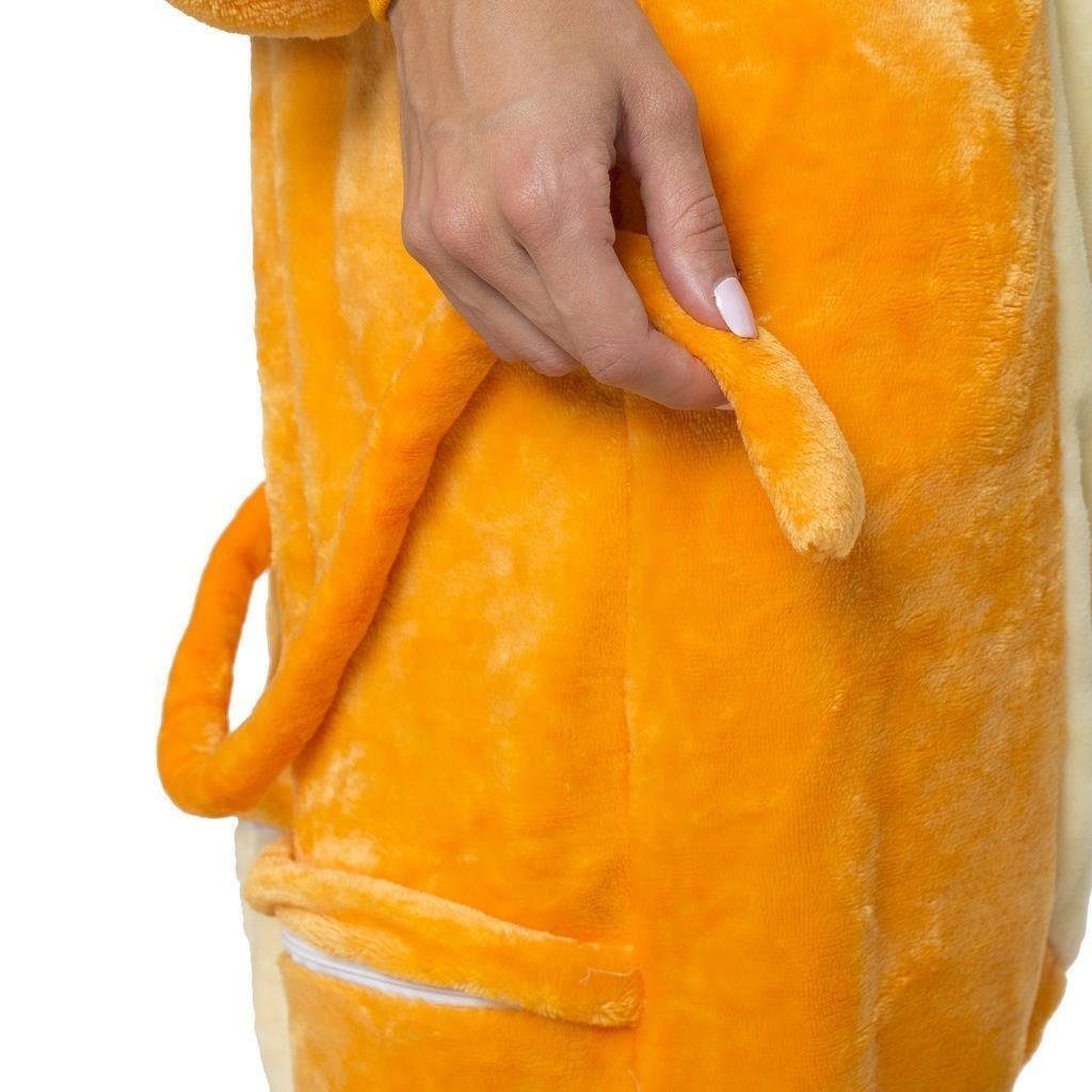 Katara Partyanzug Zoo Wilde Tiere Jumpsuit Kostüm Erwachsene S-XL, Karneval - Kostüm, Kigurumi - Affe orange M (155-165cm)