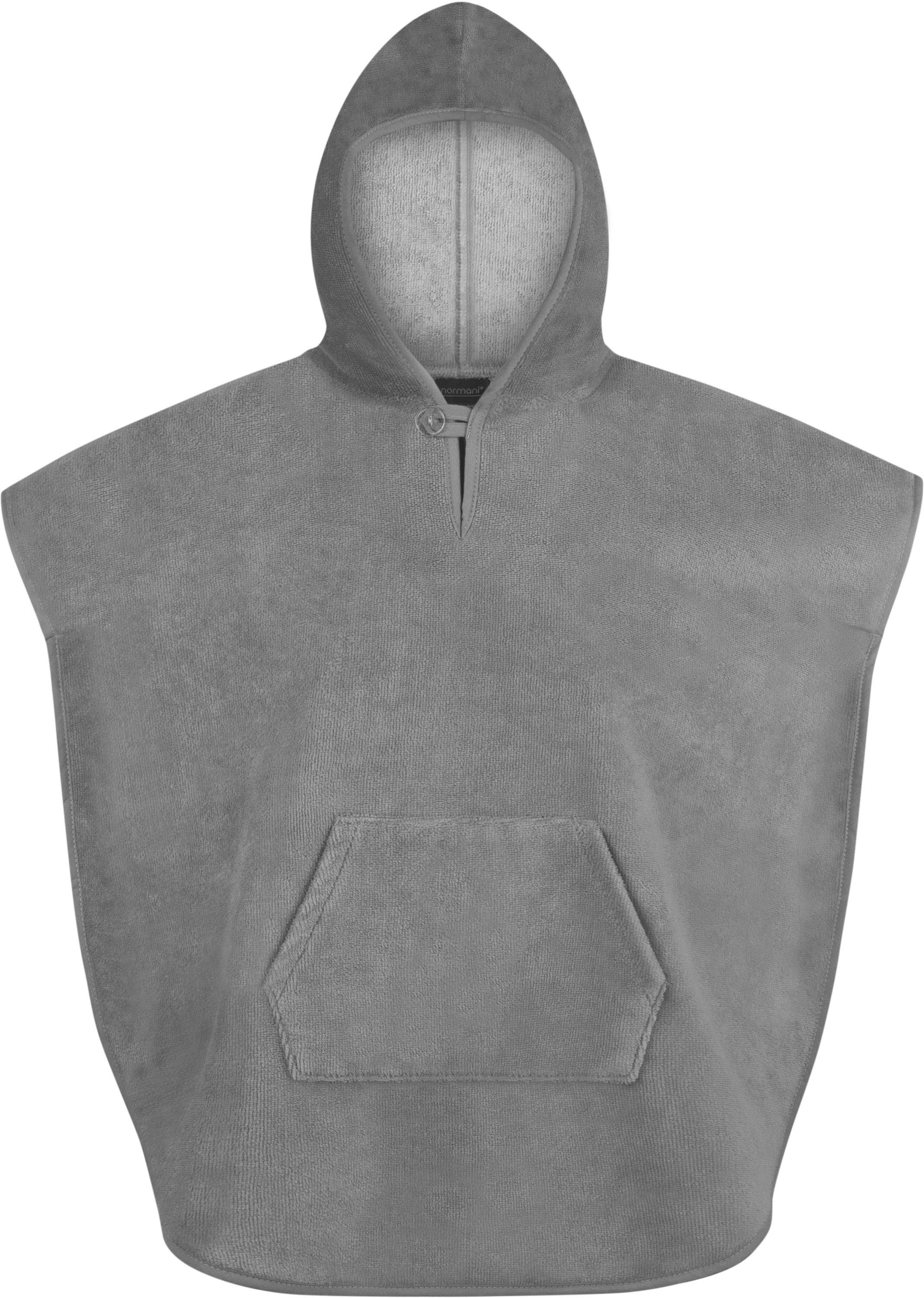 normani Badeponcho Kinder Badeponcho weich (55 cm x 70 cm), Mischfaser, Kapuze, Schlupf, mit Kapuze