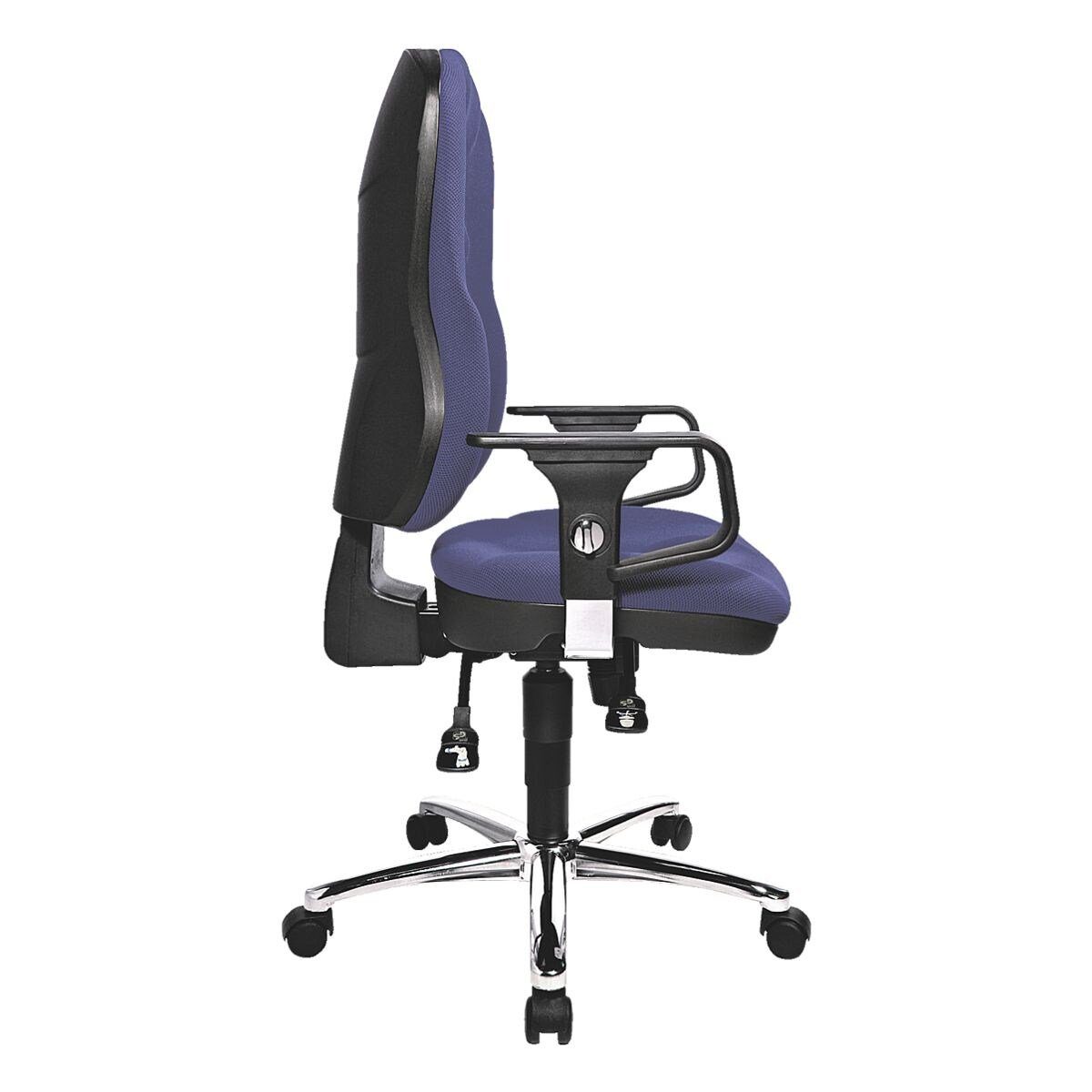 TOPSTAR Schreibtischstuhl Softec Synchro, mit Formschaum-Muldensitz blau Armlehnen und
