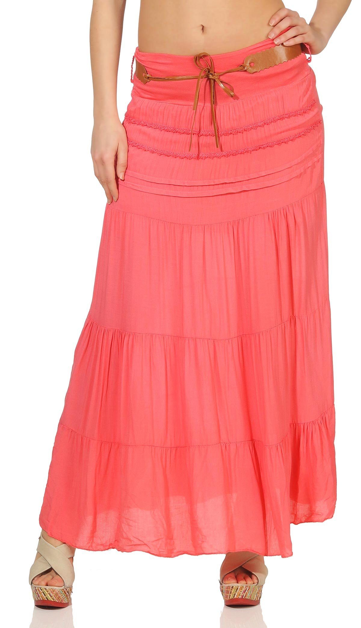 malito more than fashion Sommerrock 1116 luftiger Maxirock