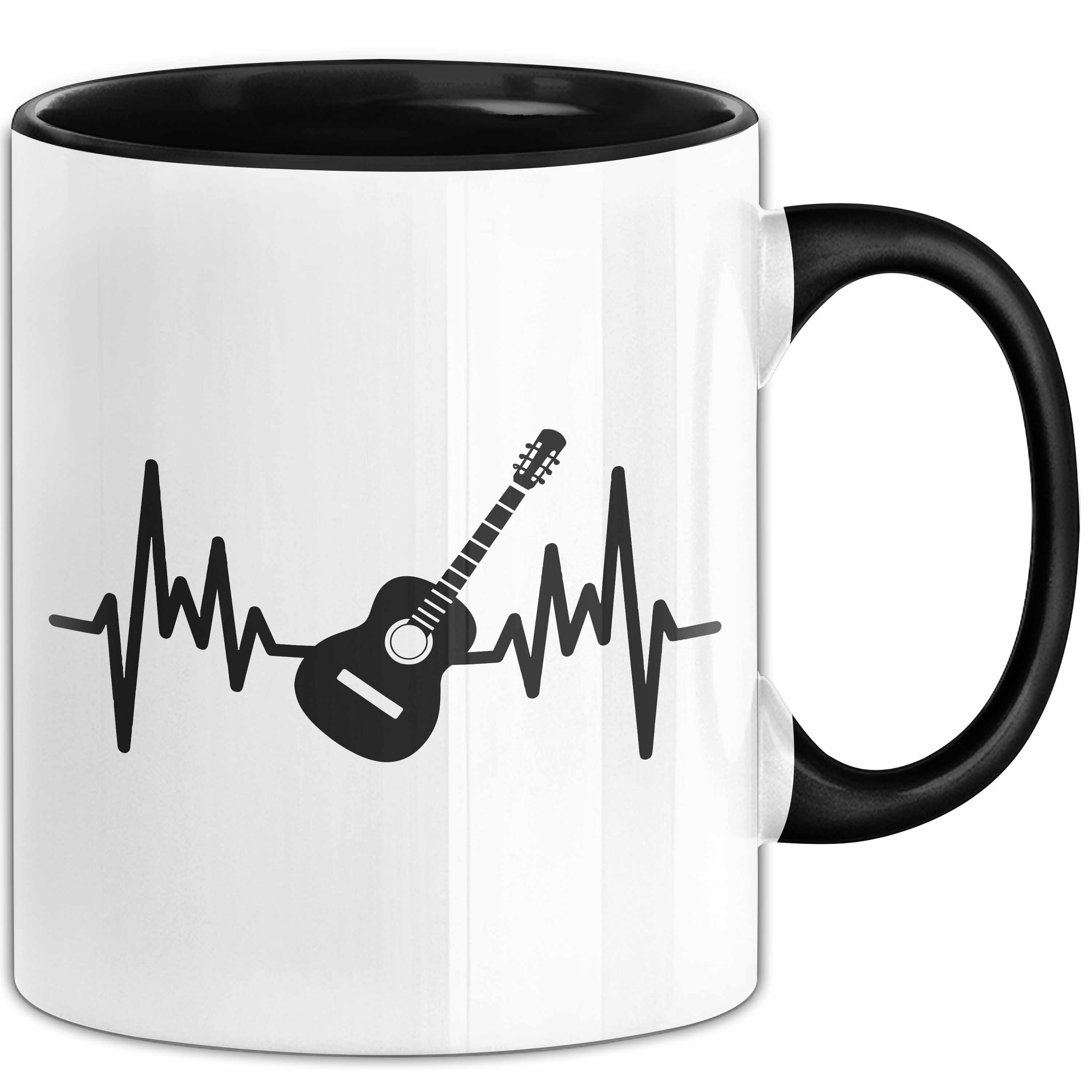 Trendation Tasse Gitarrist Geschenk Tasse für Gitarrenspieler Männer Geschenkidee Herzs