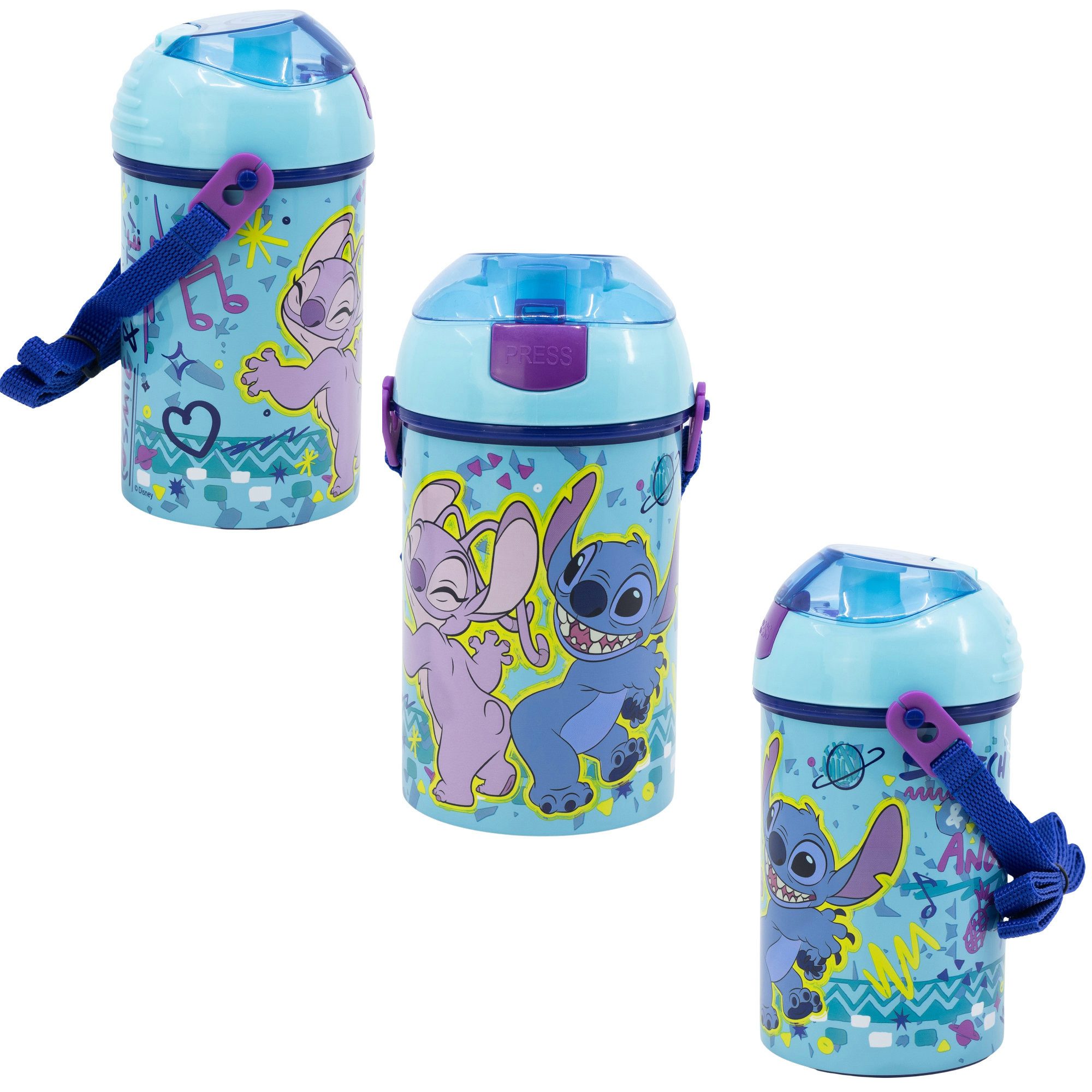 Disney Trinkflasche Disney Lilo und Stitch Angel Kinder Trinkflasche Flasche 450 ml