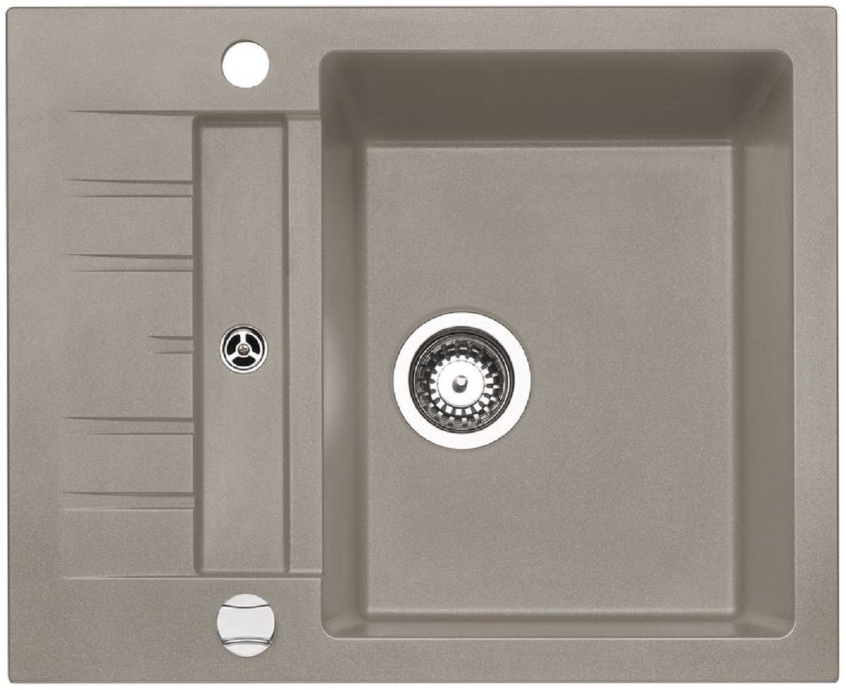 Naber Einbauspüle Einbauspüle Corto 615 Schrankbreite 50 cm Granit concrete 1106086