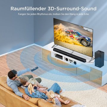 Ultimea Tapio V 2.1 Soundbar (Bluetooth, AUX, usb, SD, Optisch, 100 W, Soundbar für TV Geräte, Bluetooth TV Soundbar mit Subwoofer)