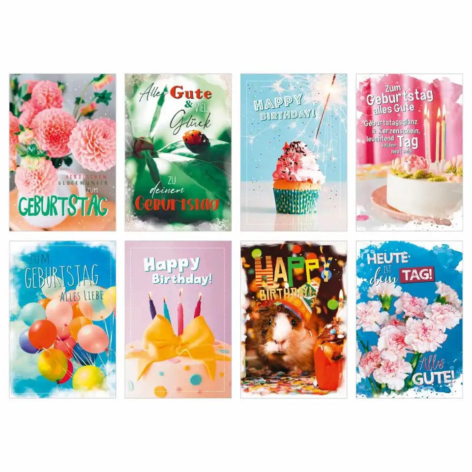 Idena Spiel Glückwunschkarte Geburtstag zufällige Auswahl - 1 Stück