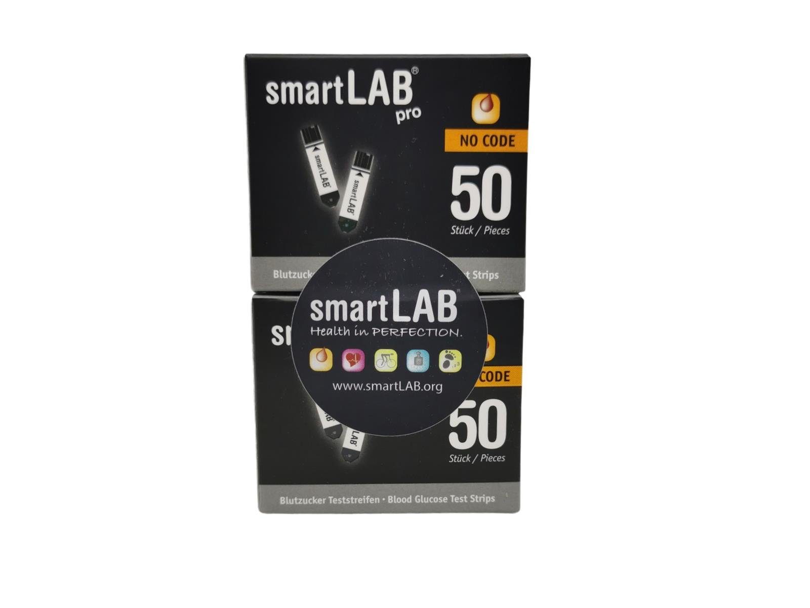 smartLAB Blutzucker-Teststreifen smartLAB pro Blutzuckerteststreifenboxen mit 100 Teststreifen